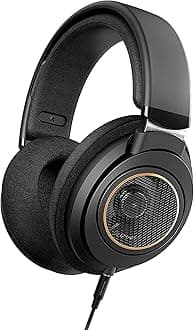 Philips SHP9600 Wired, Over-Ear, Headphones, Comfort Fit, Open-Back 50 mm Neodymium Drivers (SHP9600/00) - Black