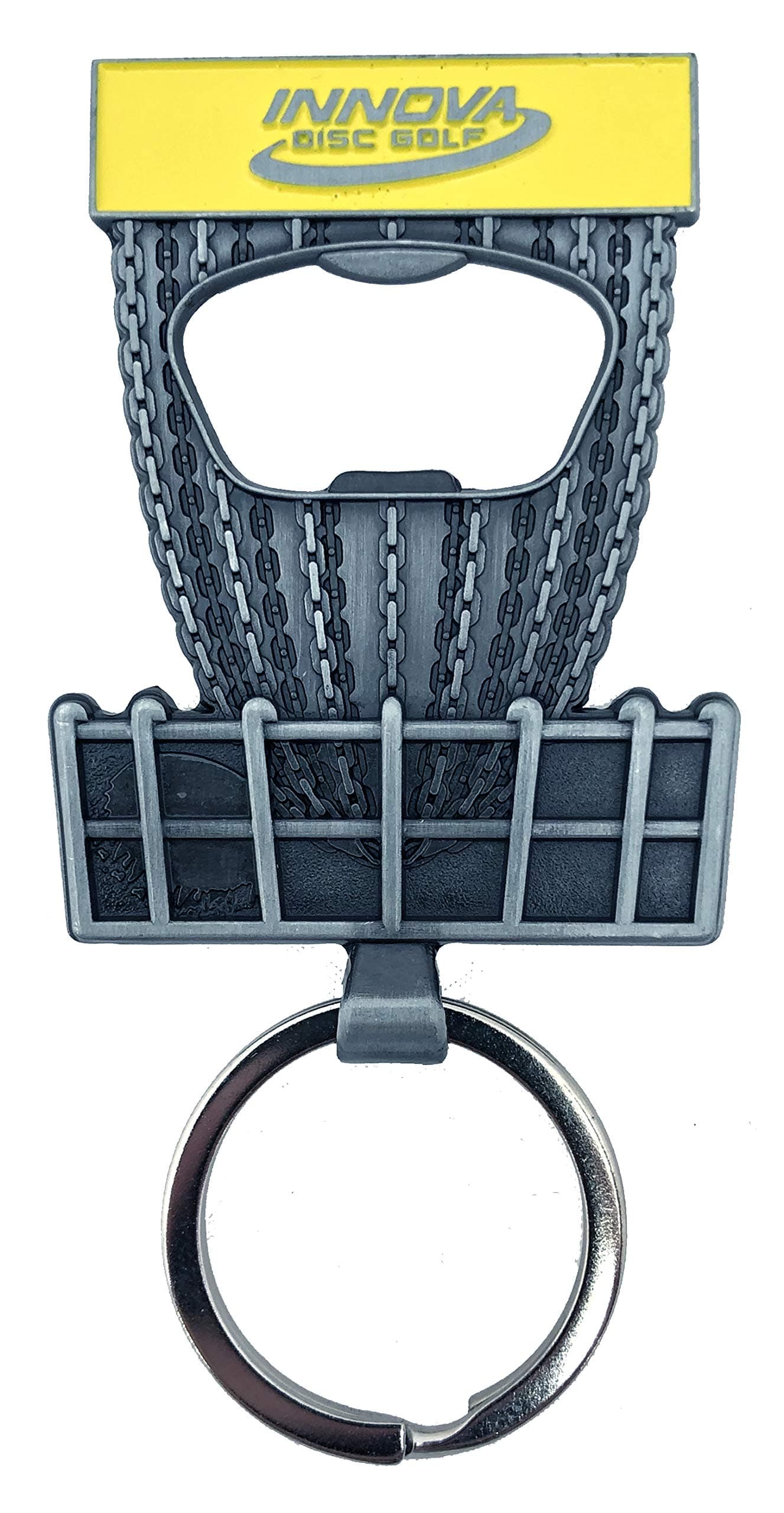 INNOVA Disc Golf DISCatcher Bottle Opener Key Chain - Disc Golf Accessory - Yellow