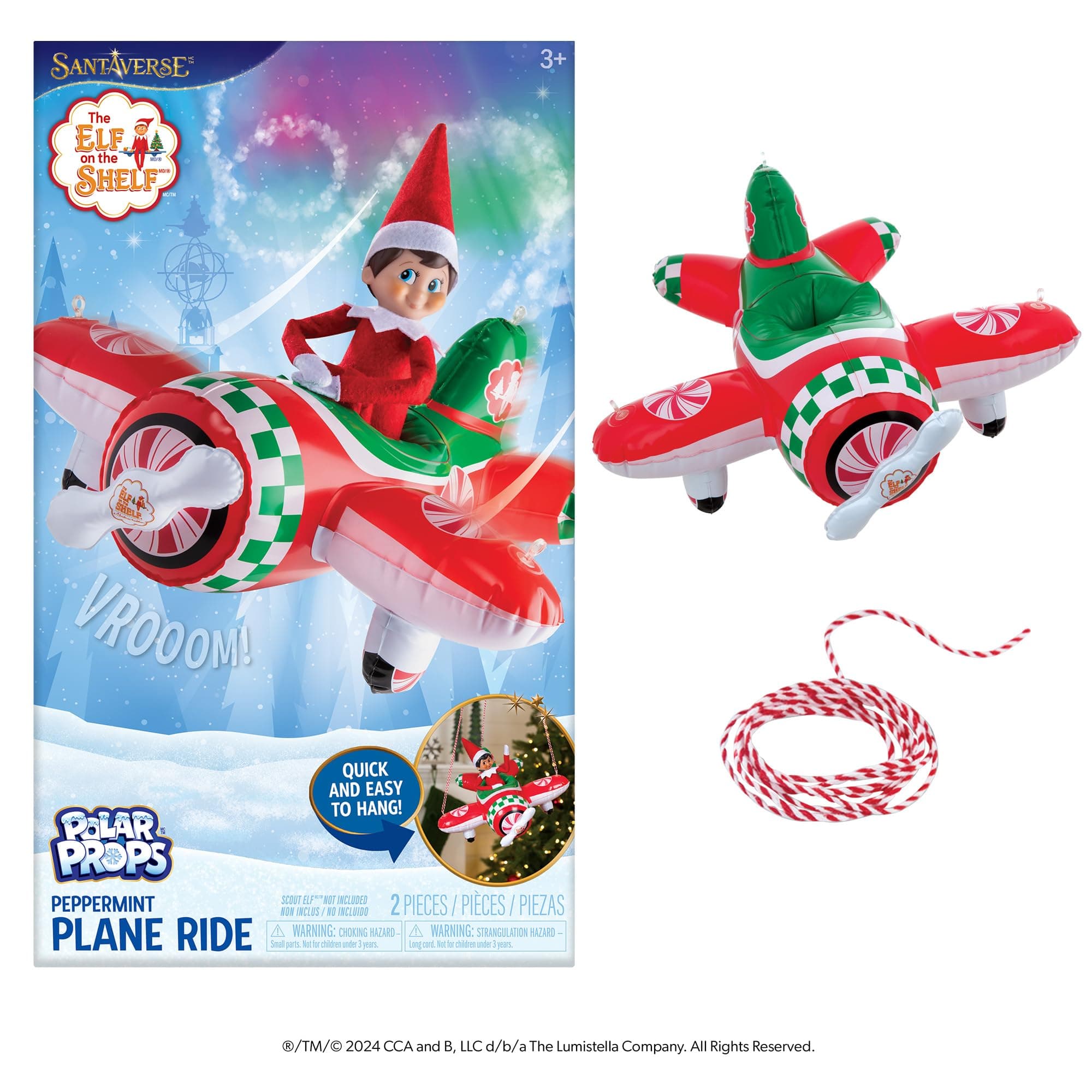 Elf on the Shelf Plane Ride - I'm Back Welcome Arrival Christmas Ideas Pack - Accessories - Kit - Return - Inflatable Aeroplane