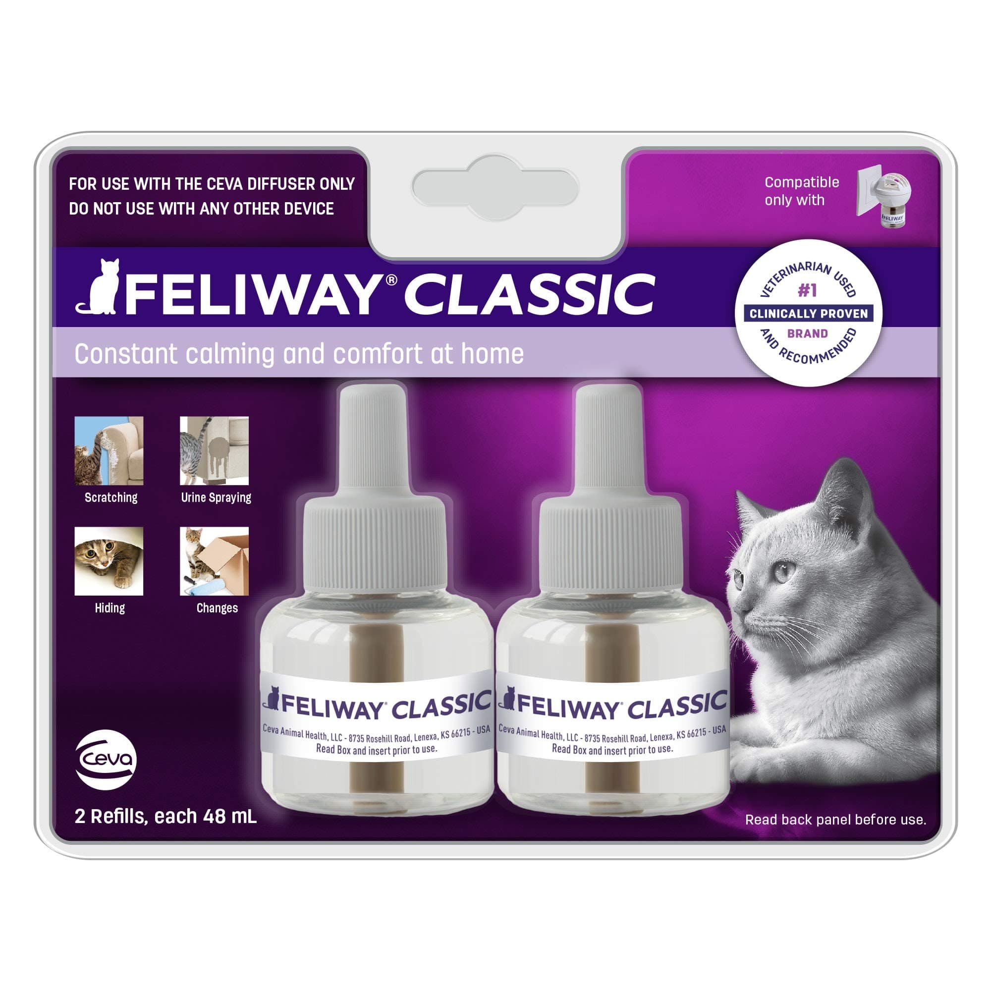 30 Day Diffuser Refill for Cats, Pack of 2, 2 CT