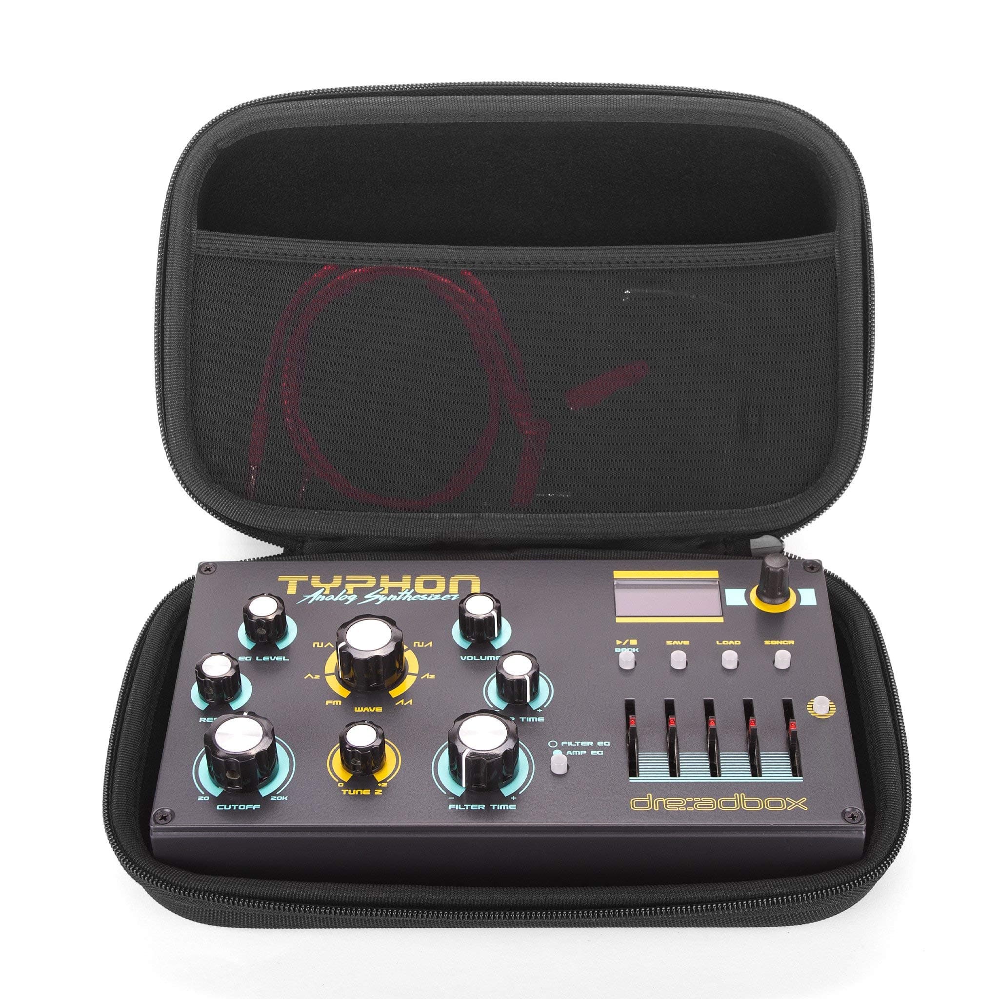 Analog CasesPULSE Case for Dreadbox Typhon and comparable samplers (transport bag made of durable, moulded EVA/Nylon, robust rubber handle), Black