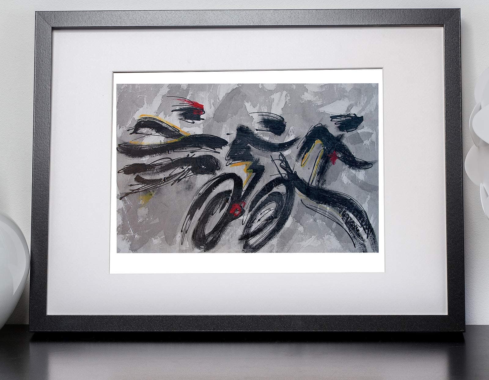 Triathlon Art Triathlon on Shadow Sequence Print - Ironman Triathlon wall decor - Gift for Triathlete- Swim, Bike, Run Poster (13 x 19)