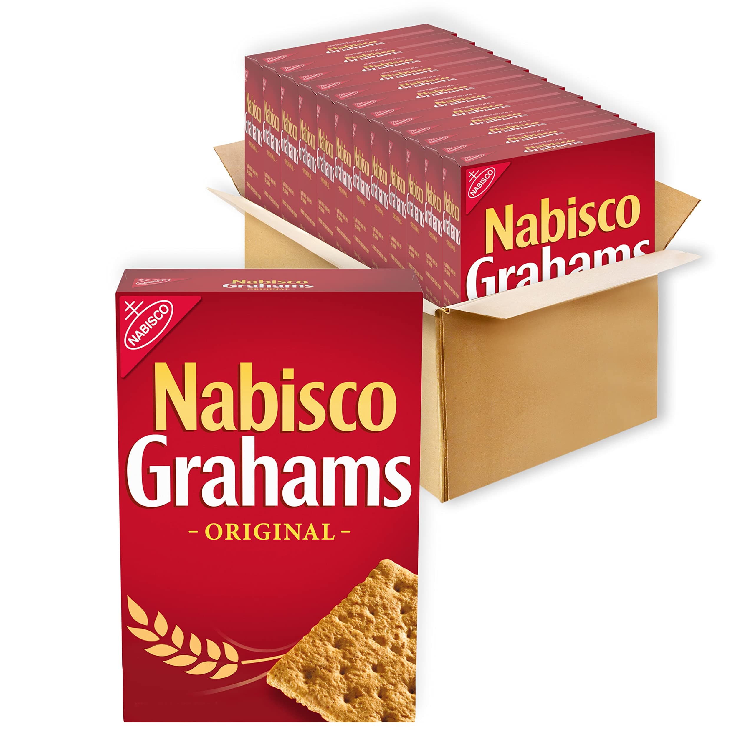 NABISCO GRAHAMS Original Graham Crackers, 12 - 14.4 oz Boxes