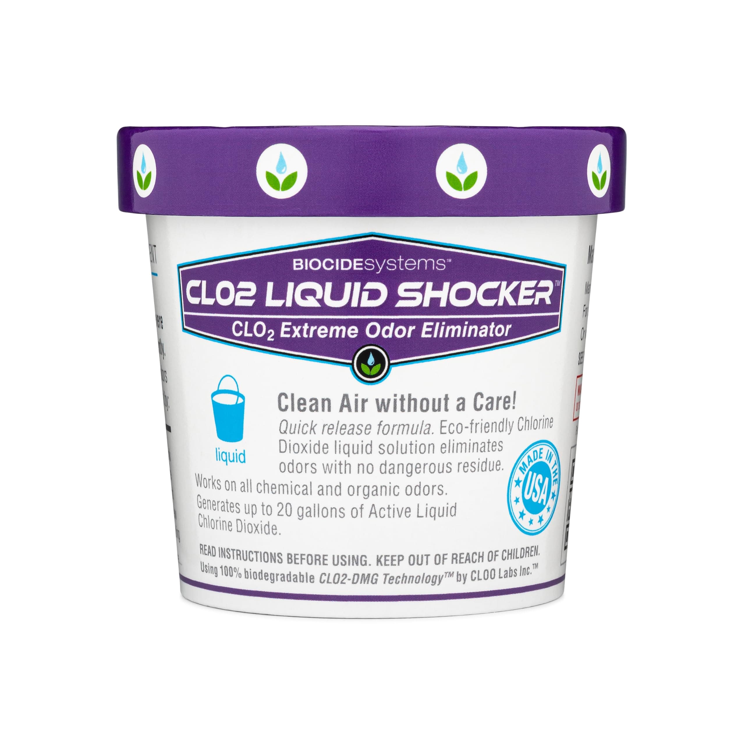 Biocide Systems Liquid Shocker Strong Odor Eliminator, Eco-Friendly Chlorine ...