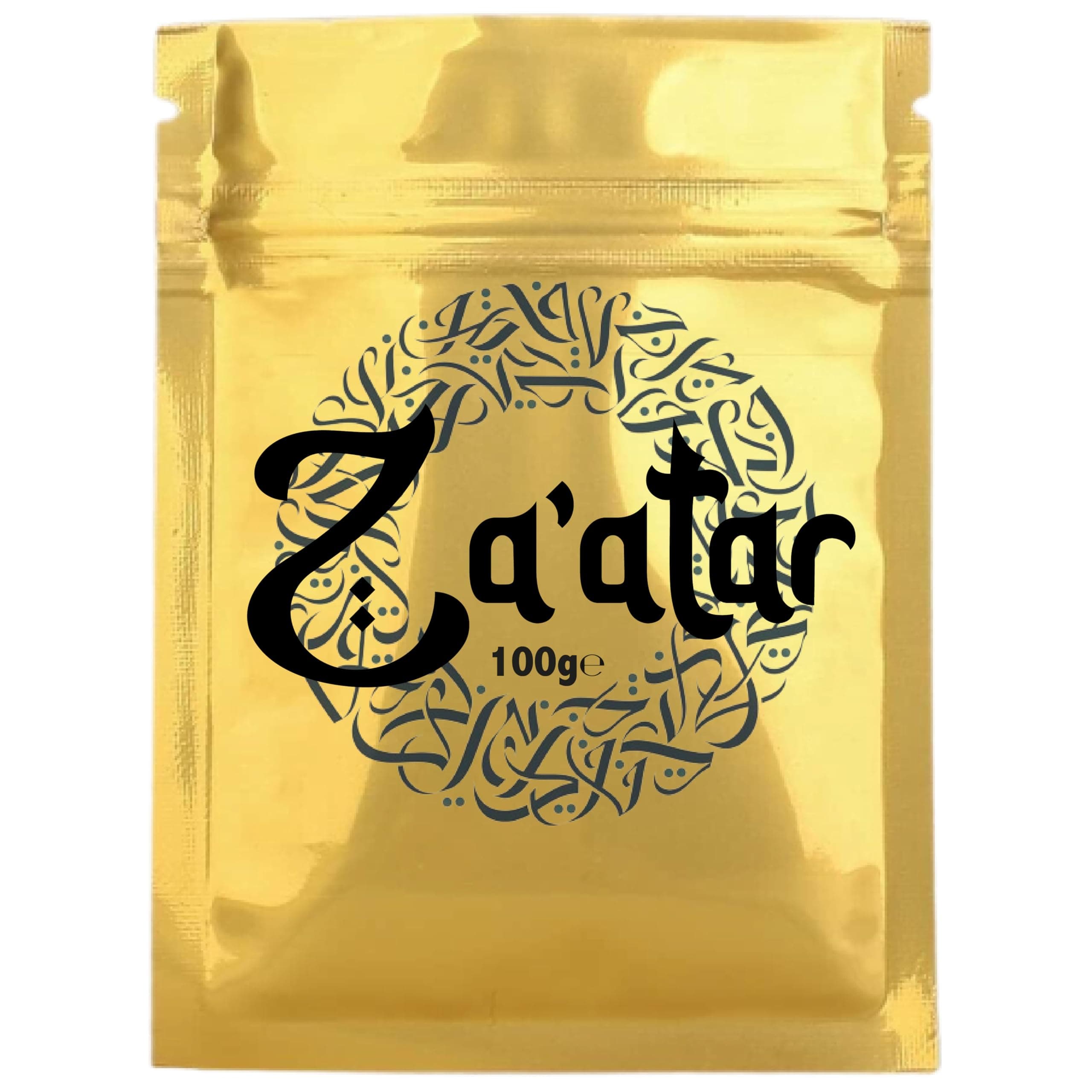 100g Premium Za'atar Powder - Authentic Middle Eastern Blend for Cooking & Seasoning - Zaatar Herbal Spice Mix with Sumac, Thyme, Sesame Seeds - Re Sealable Pack