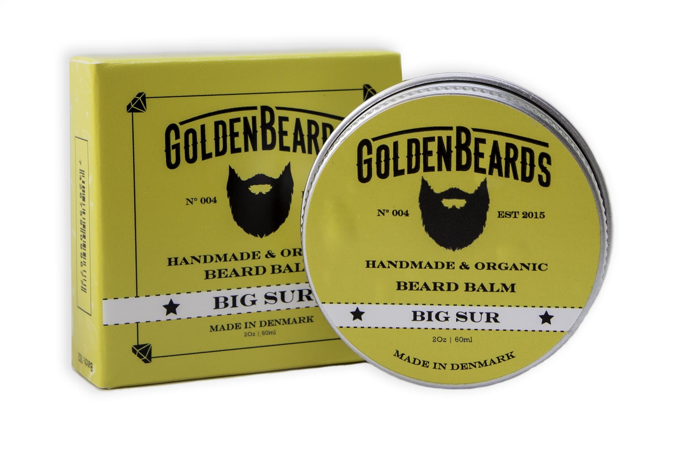Golden Beards - Beard Balm Wax (60ml) - Beard Conditioner Softener for Men Big Sur - Moisturising and Structuring Beard Care Balm