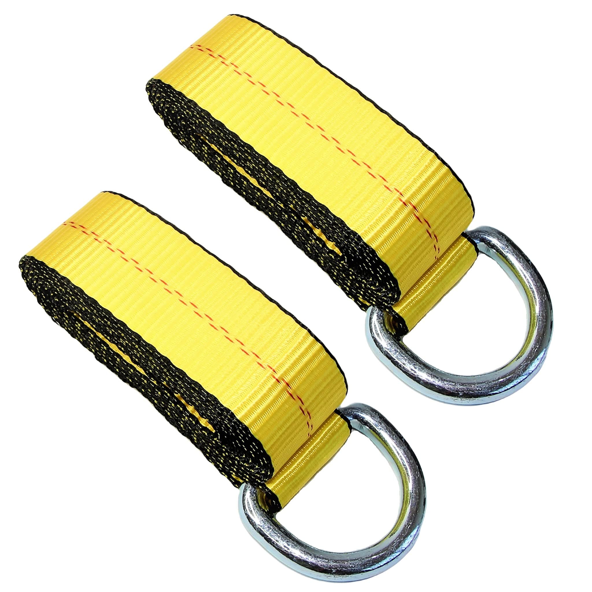 (Pack of 2) 2" X 8 Ft Lasso Strap with D Ring Auto Tie Down