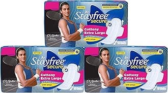 Stayfree Secure Extra Large Cottony Soft Cover Sanitary Pads For Women Combo, 20s X 3 (60 Pads) (Pack of 3)