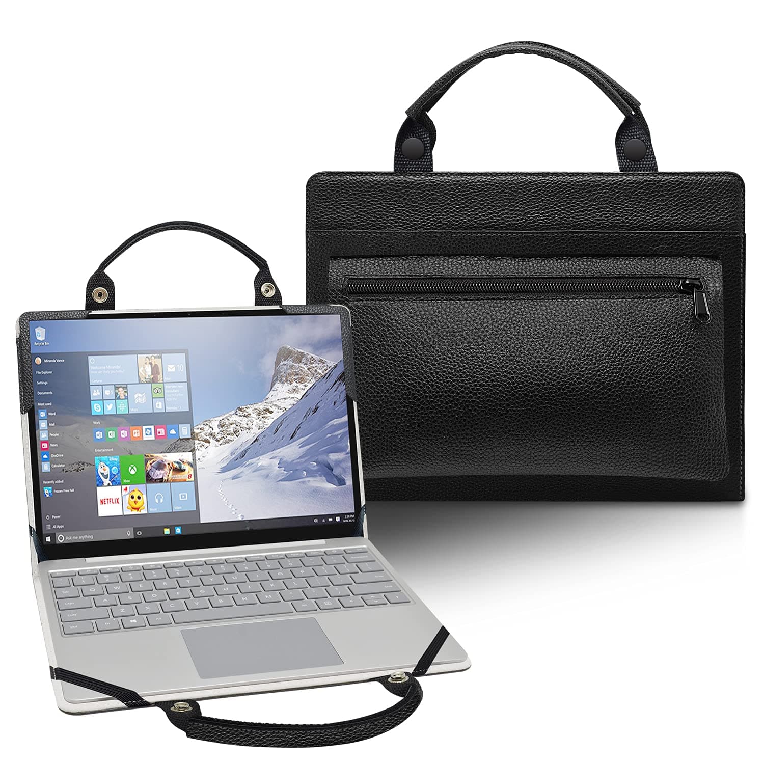 2 in 1 Protective Case + Portable Bag for 13.3" HP Spectre x360 13 13-apXXXX 13-aeXXX 13-wXXX 13-acXXX/EliteBook 830 G6 G5 Laptop [NOT fit Spectre 13-awXXXX/EliteBook 830 G7], Black