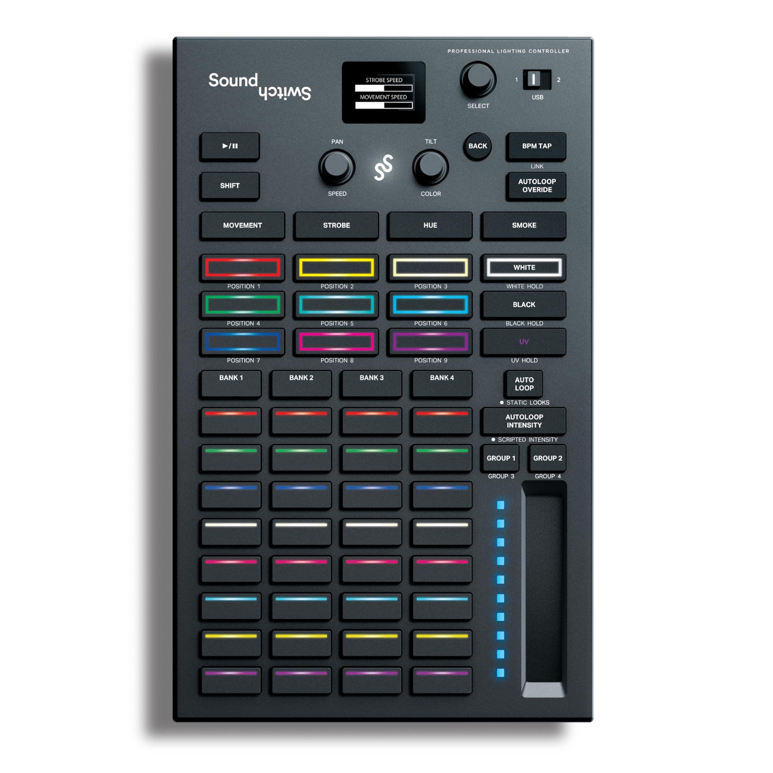 SoundSwitch Control One - Professional DMX DJ Lighting Controller with 3 Months SoundSwitch Software Access and DMX Lights and Phillips Hue Support