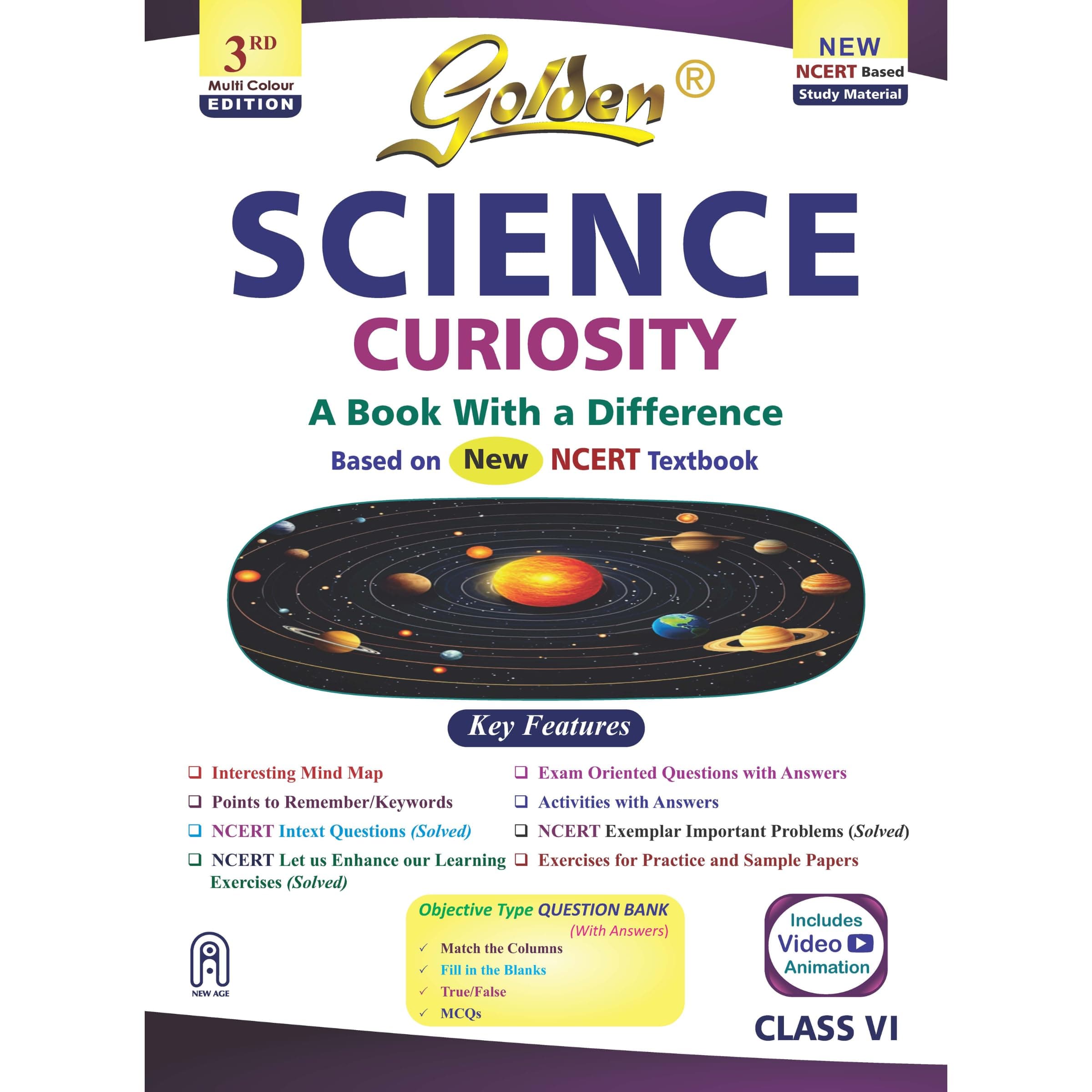 Golden Science Study Material Based on NEW NCERT Curiosity For Class 6 | For CBSE 2027 Exams | Summary | Solved NCERT Textual Questions | Sample ... Type Question | Video Animation: English