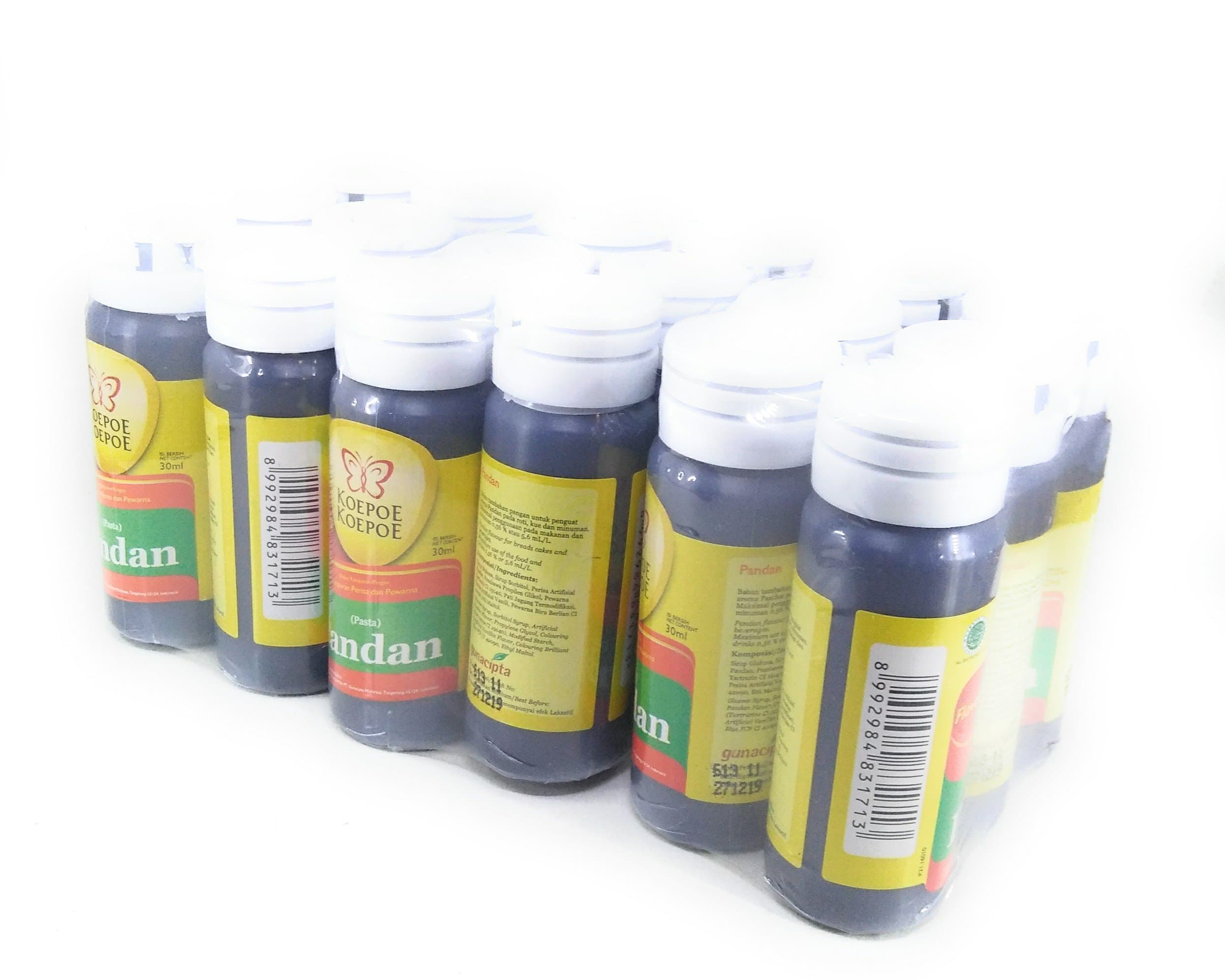 Koepoe-koepoe Pandan Paste, 30ml (Pack of 18)