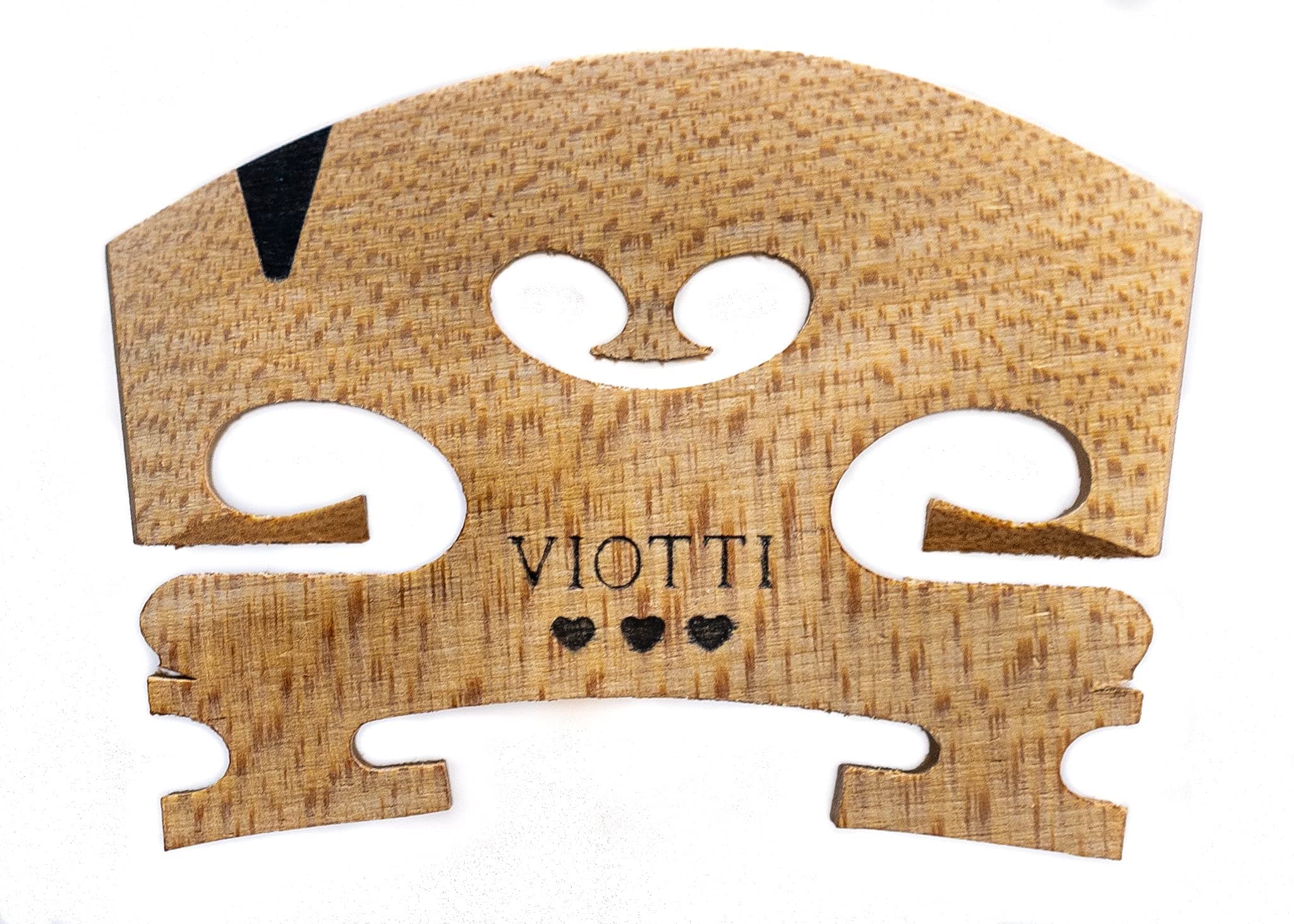 Violin Bridge 4/4: Finer Grade Solid Maple Violin Bridge, Pre-Cut & Pre-Fitted to Fit Most 4/4 Violins, Crafted by Highly Skilled Experts for Sharper Sound, Volume, Beauty & Clarity