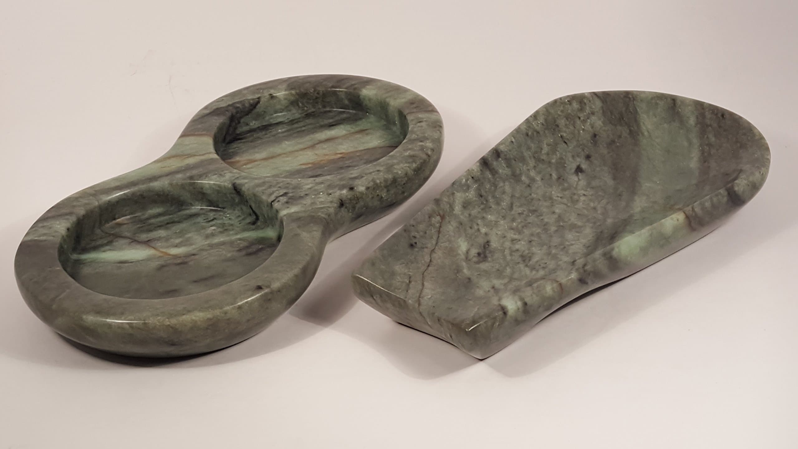 Stone Salt/Pepper Grinder Mill Tray with Spoon Rest Combo Set