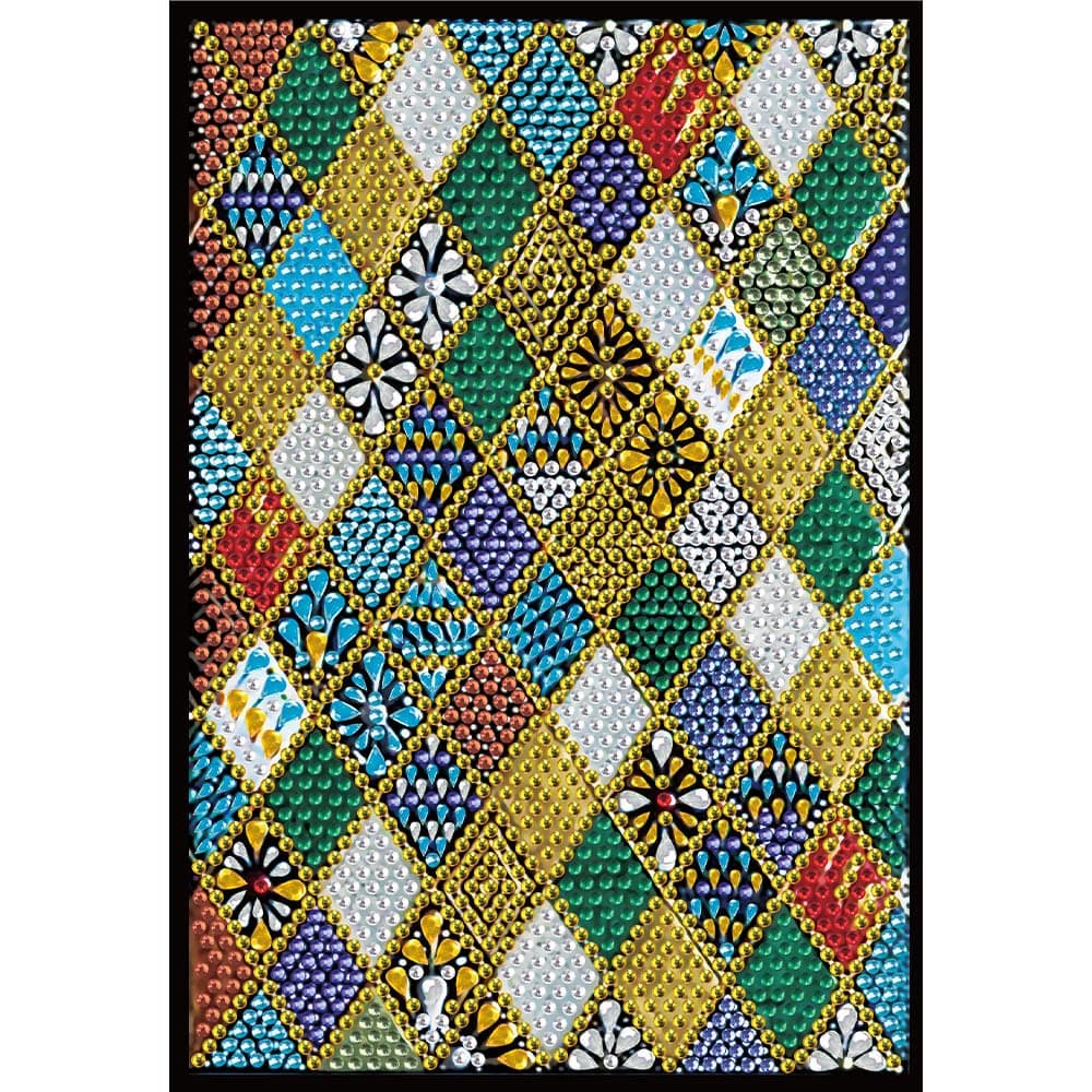 5D Notebook with Diamond Art Painting Art DIY Mandala Pattern Lattice Cover Crystal Cross Stitch Special Shaped Diamond Kits Writing Sketchbook Journal Dairy Book 8.27x5.71inch