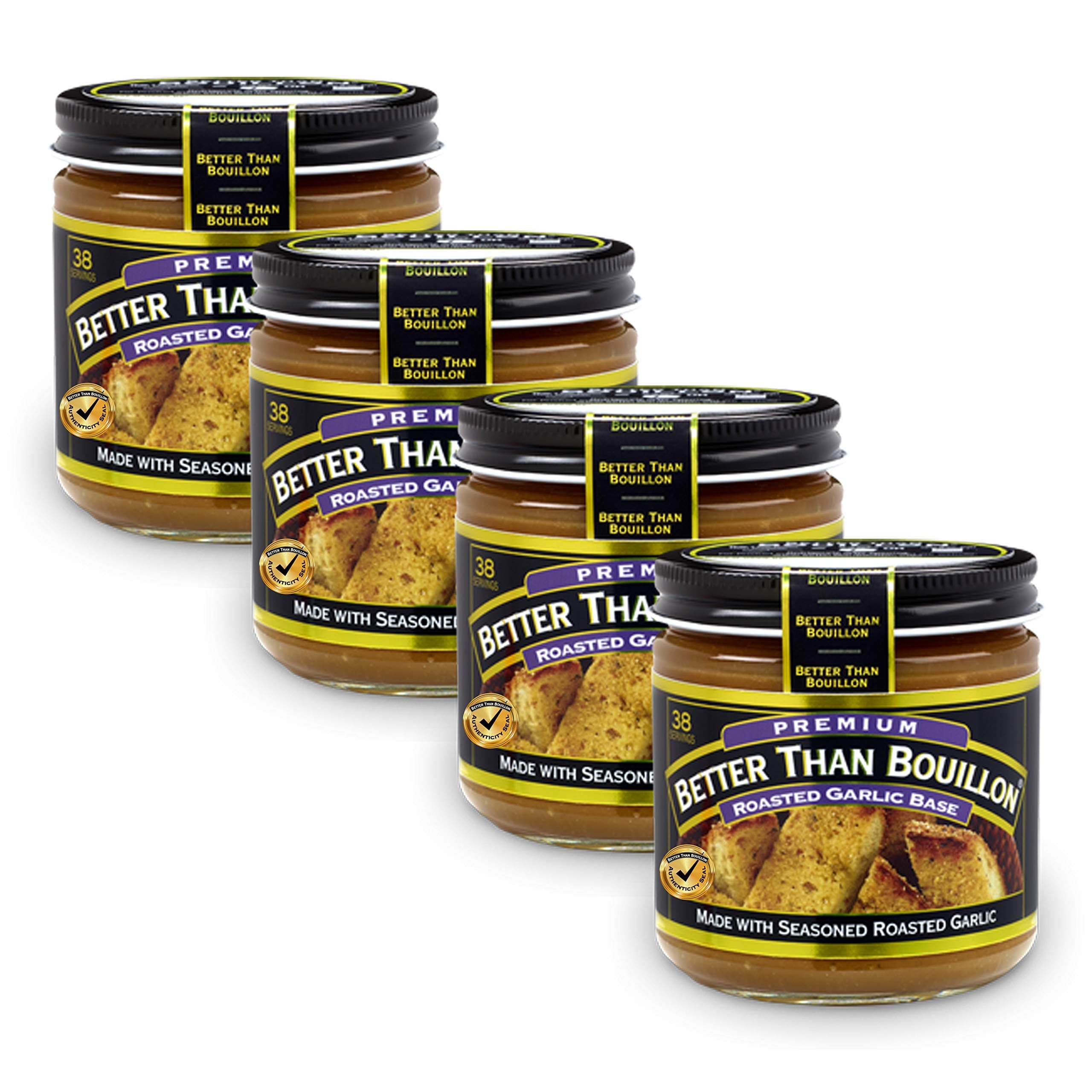 Roasted Garlic Base 8 oz (Pack of 4) Bundle with PrimeTime Direct Teaspoon Scoop with BTB Authenticity Seal