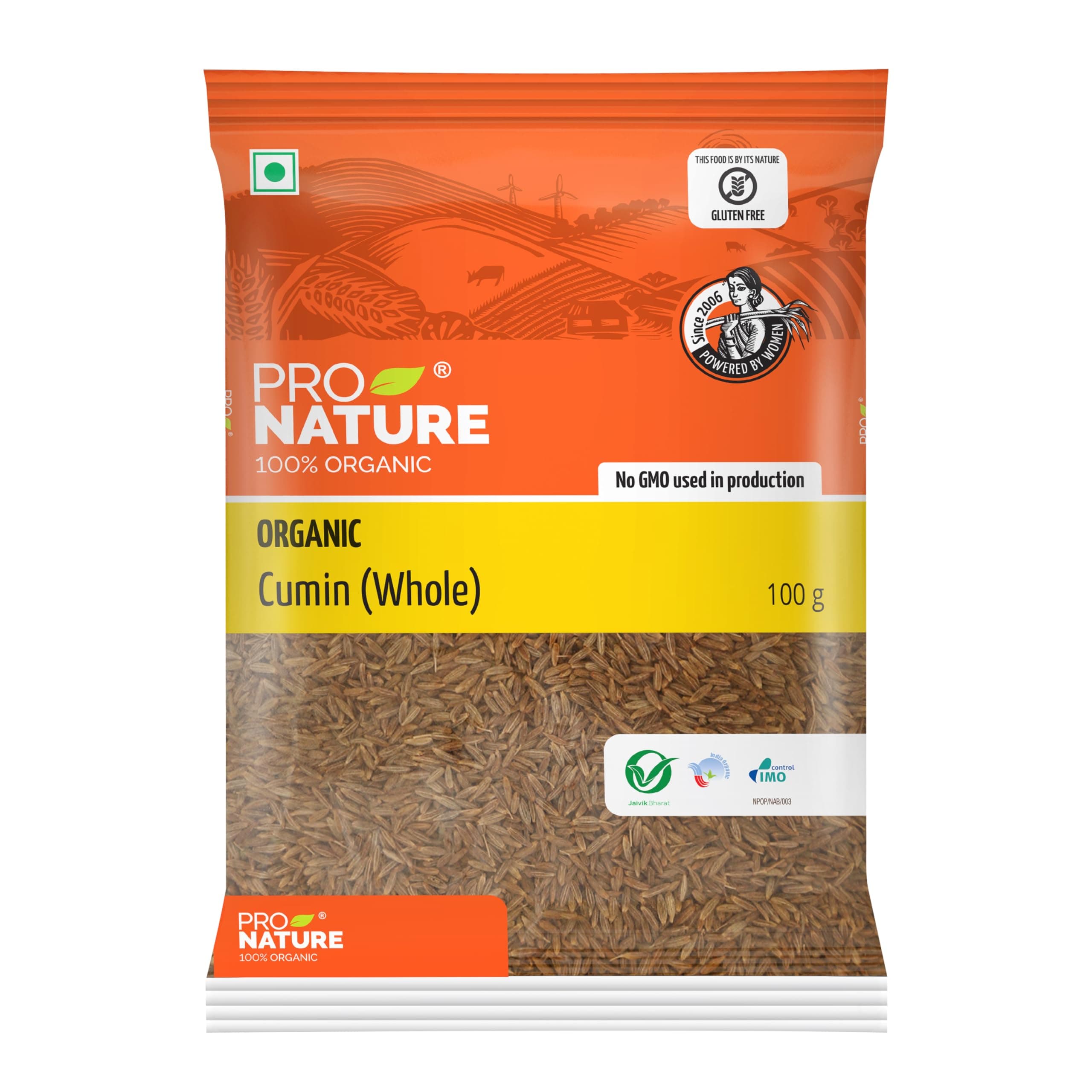100% Organic Cumin (Whole) 100g