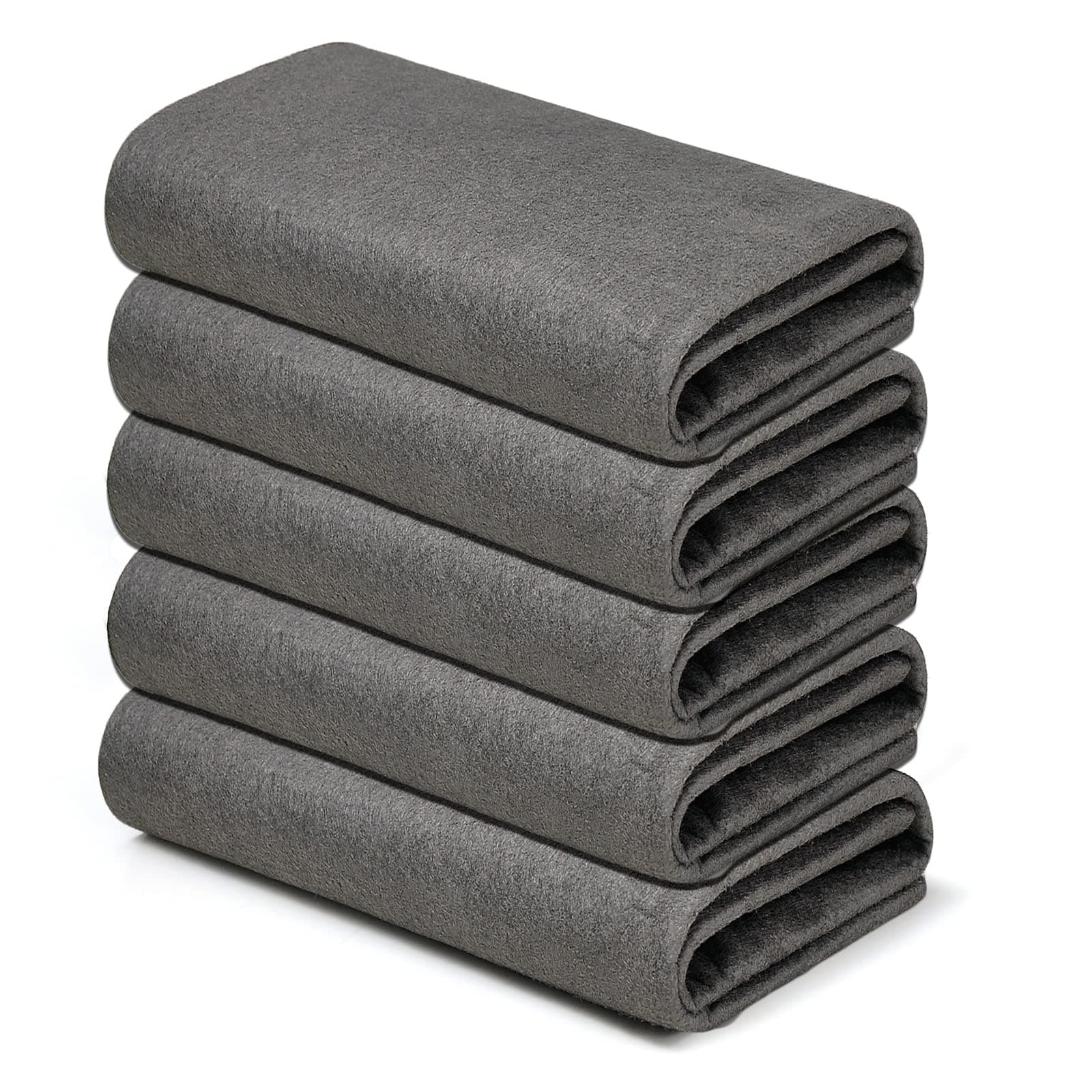 KTT Thickened Magic Cleaning Cloth,Reusable Microfiber Cleaning Cloth.Lint Free Cloth for Home,Window,Mirror Glass and Cars.(12" x 16",5 Pack)