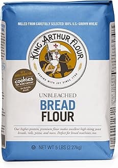 King Arthur Unbleached Bread Flour, 5-pounds (Pack of 4)