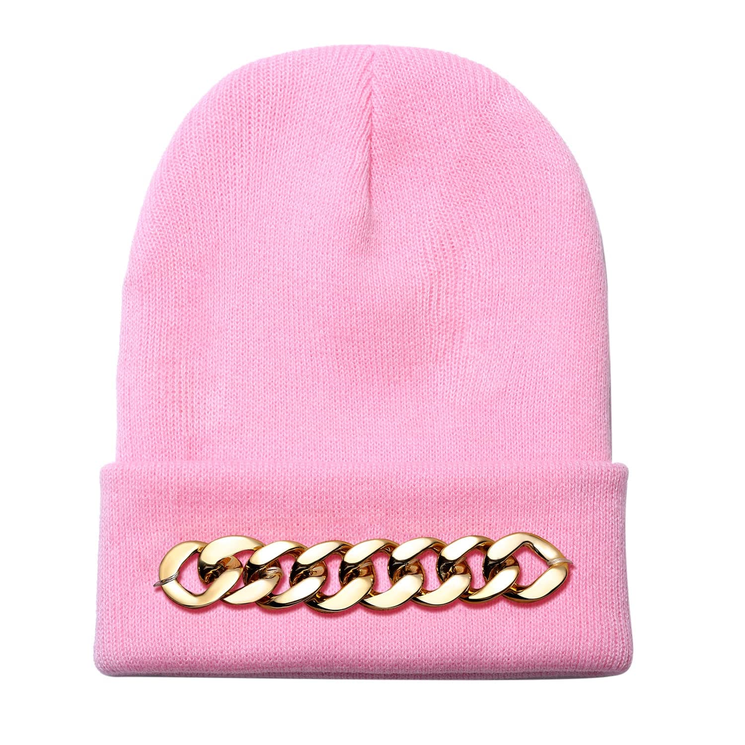 boderier Unisex Men Womens Beanie Skull Cap Chainlink Acrylic Knit Cuff Slouchy Beanies Winter Soft Warm Skull Ski Cap