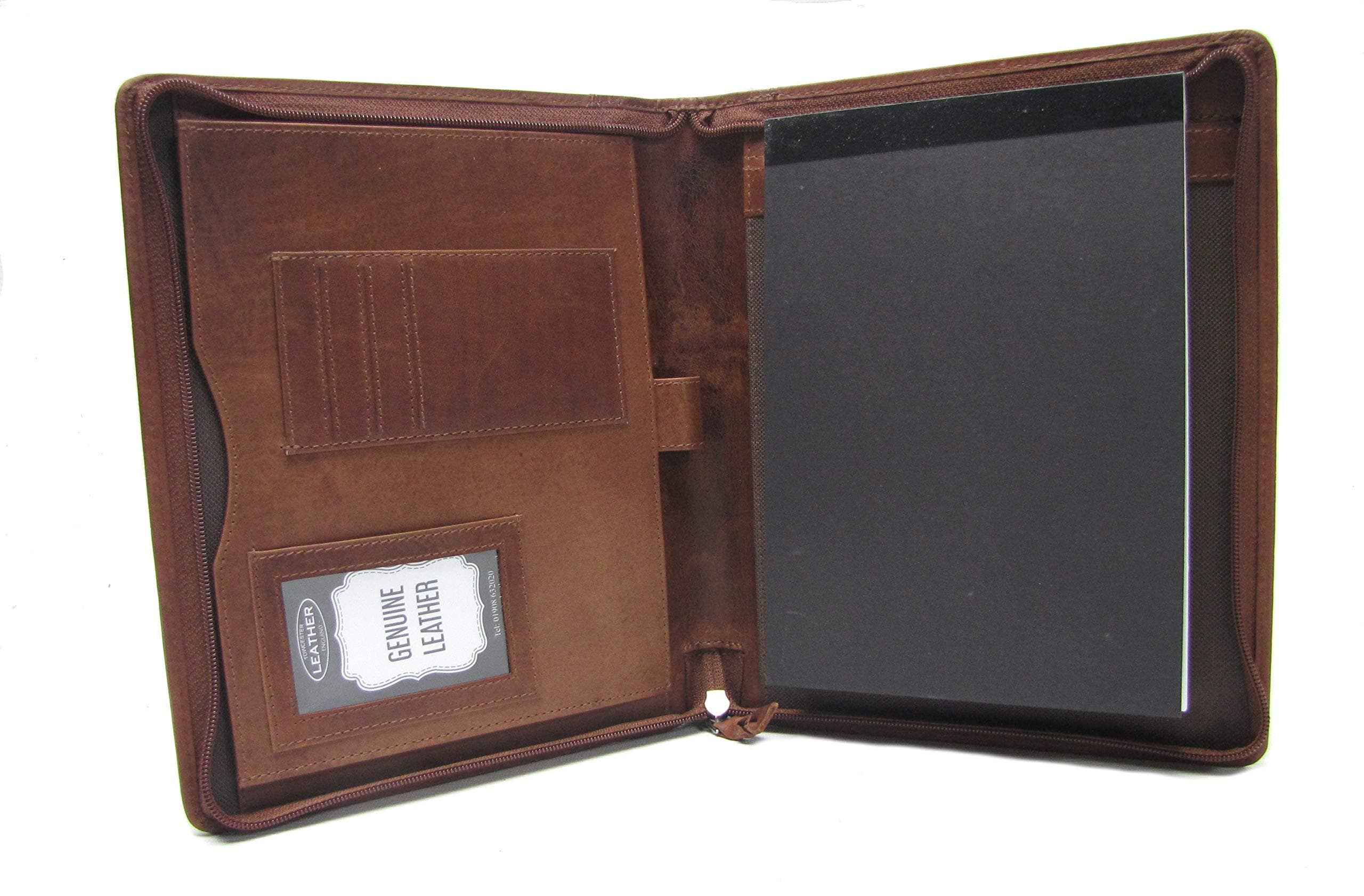 Towcester LeatherBrown Leather A5 Leather Folder H0039 (No Personalisation)