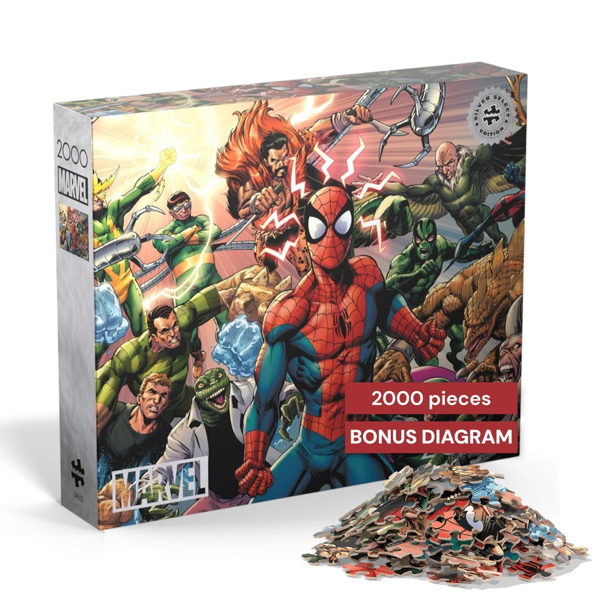 Buffalo Games - Silver Select - Marvel - Sinister War - 2000 Piece Jigsaw Puzzle for Adults -Challenging Puzzle Perfect for Game Nights - Finished Size is 38.50 x 26.50