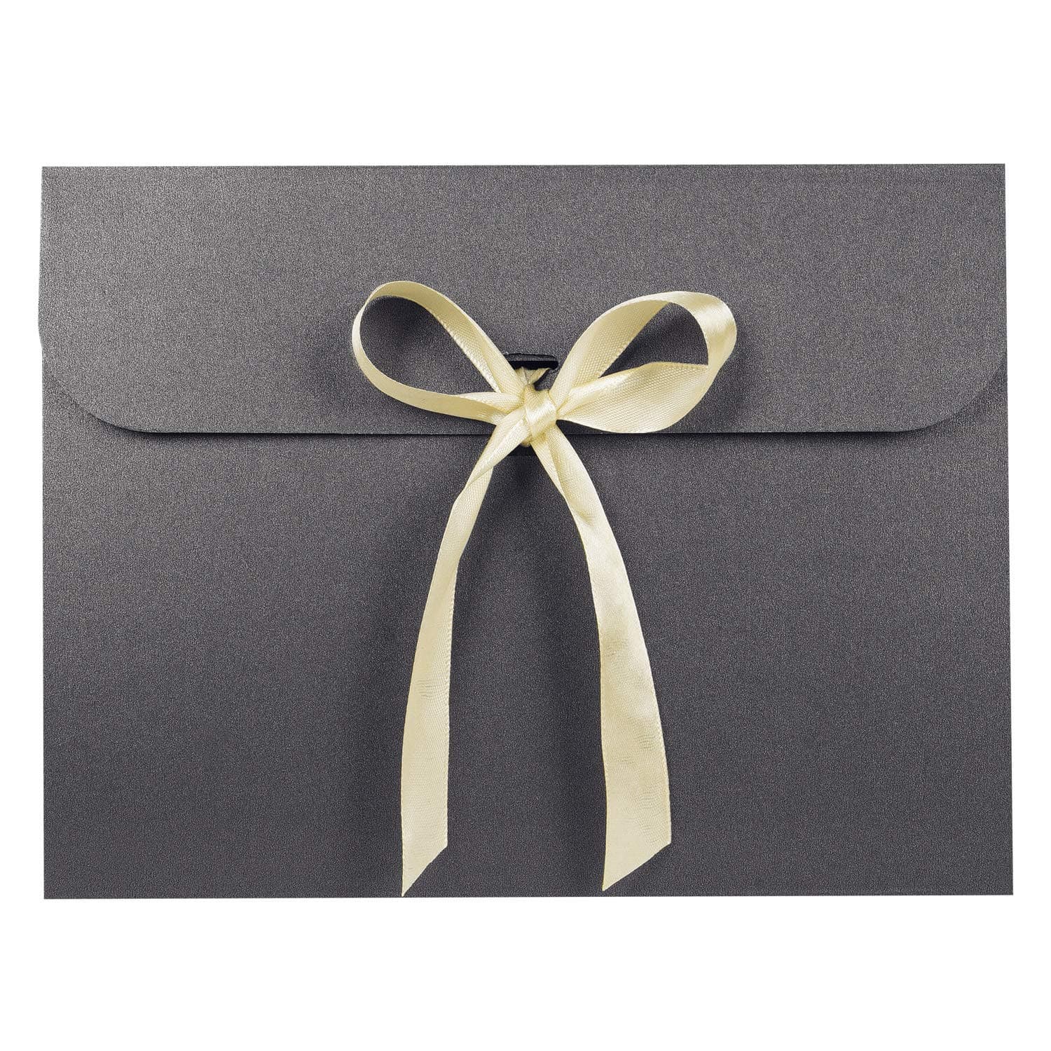 10 Pcs Gift Card Envelopes Gift Envelope with Bow Ribbon Greeting Cards Holder for Handmade Invitations Wedding Birthday Christmas Festival Letter Accessories, Black Envelope