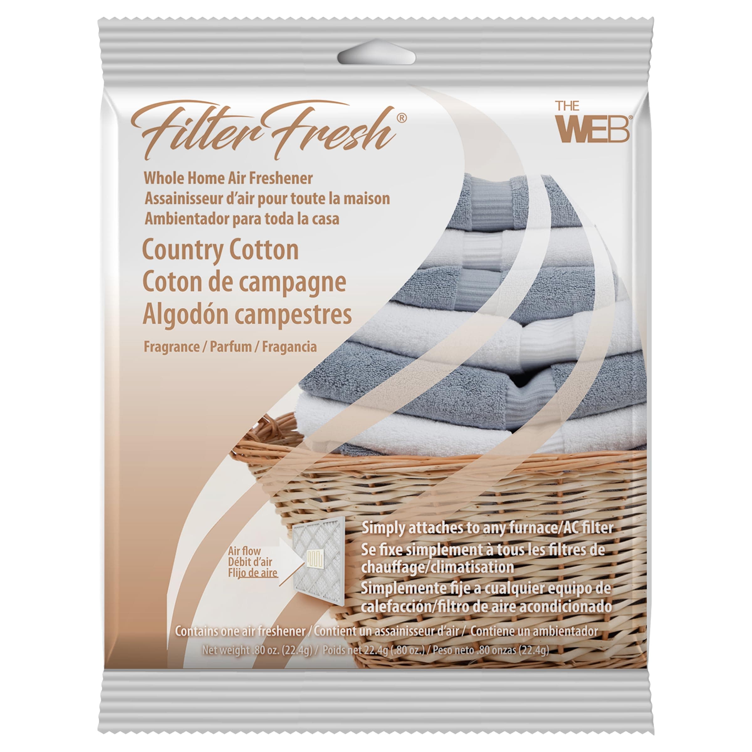 FilterFresh Whole Home Country Cotton Air Freshener 0.8 Ounce (Pack of 1)
