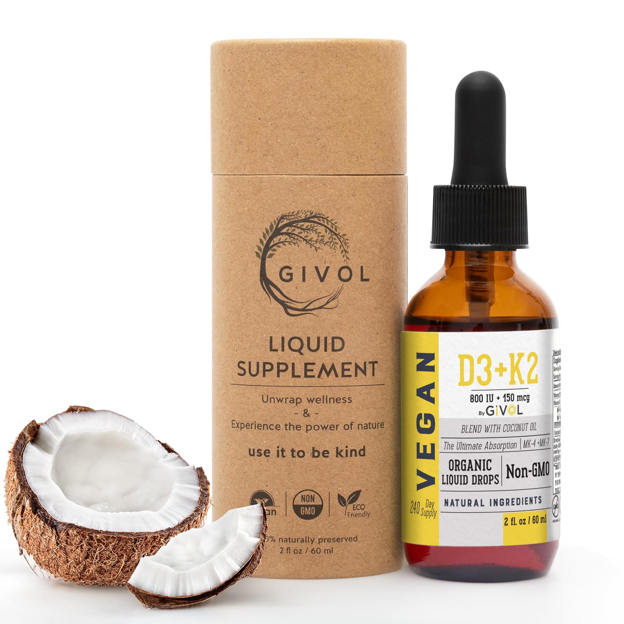 Vitamin D3 + K2 Liquid Drops