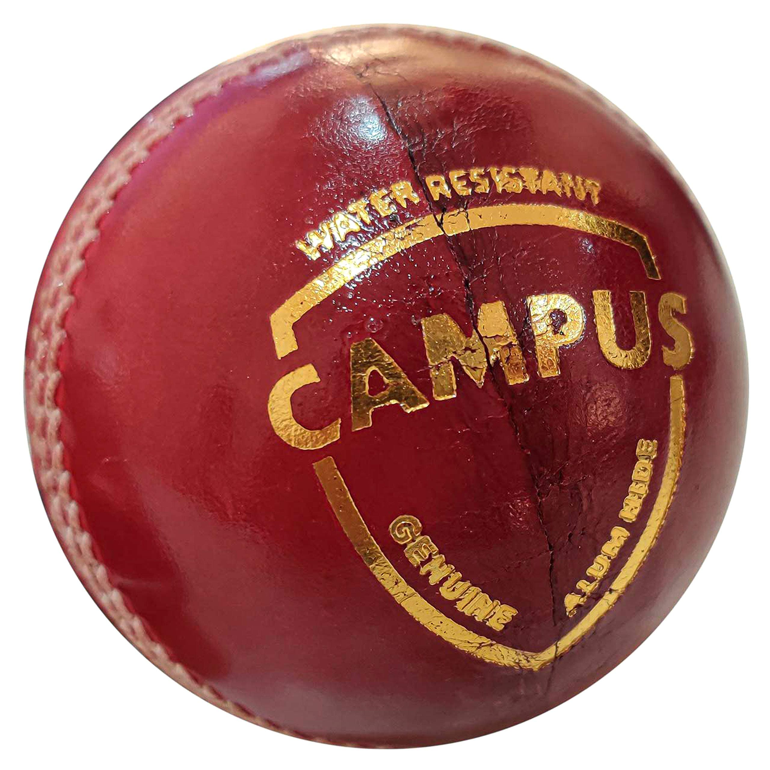 campus four piece leather cricket ball - red