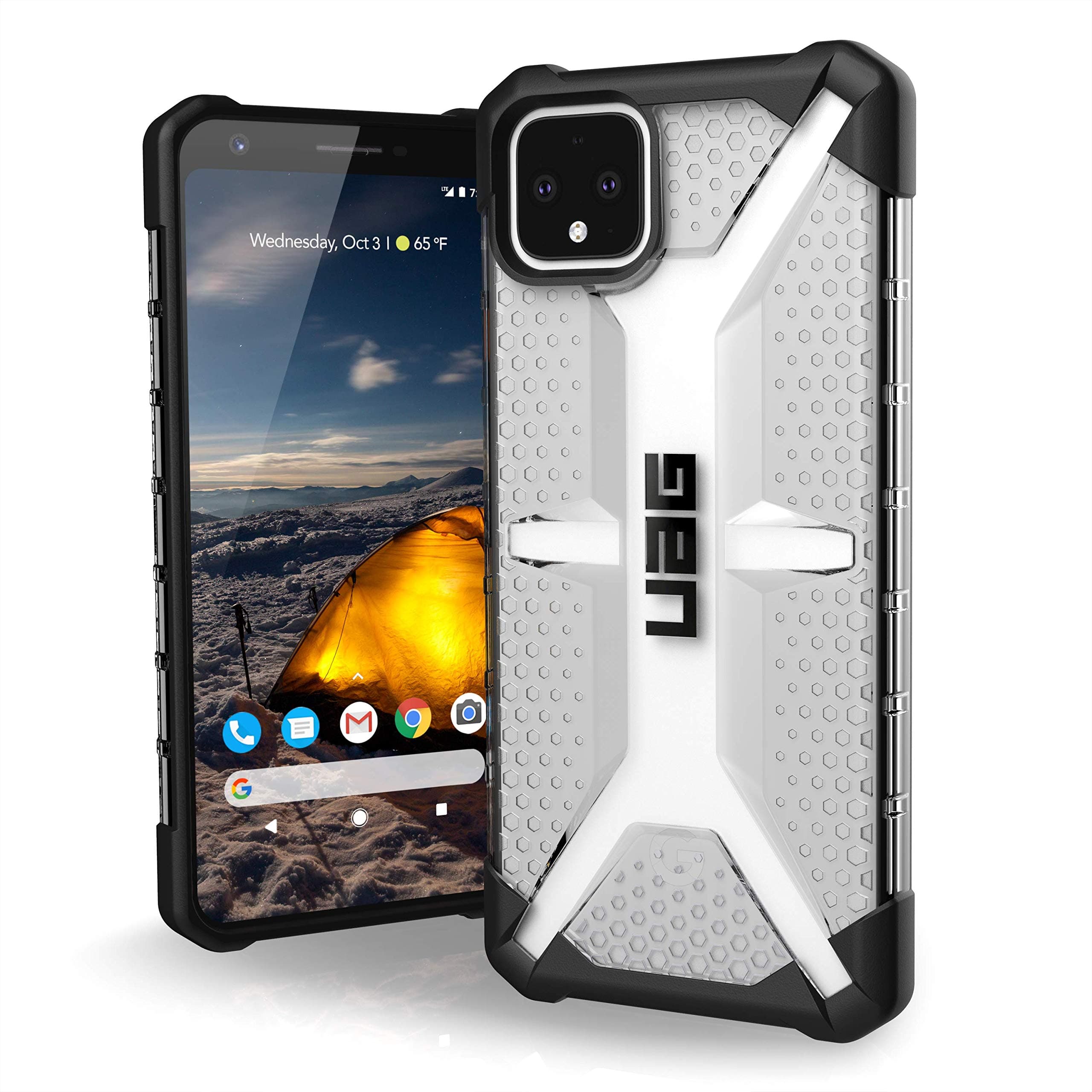 Urban Armor Gear UAG Made for Google Pixel 4 XL [6.3-inch Screen] Plasma Feather-Light Rugged [Ice] Military Drop Tested Case