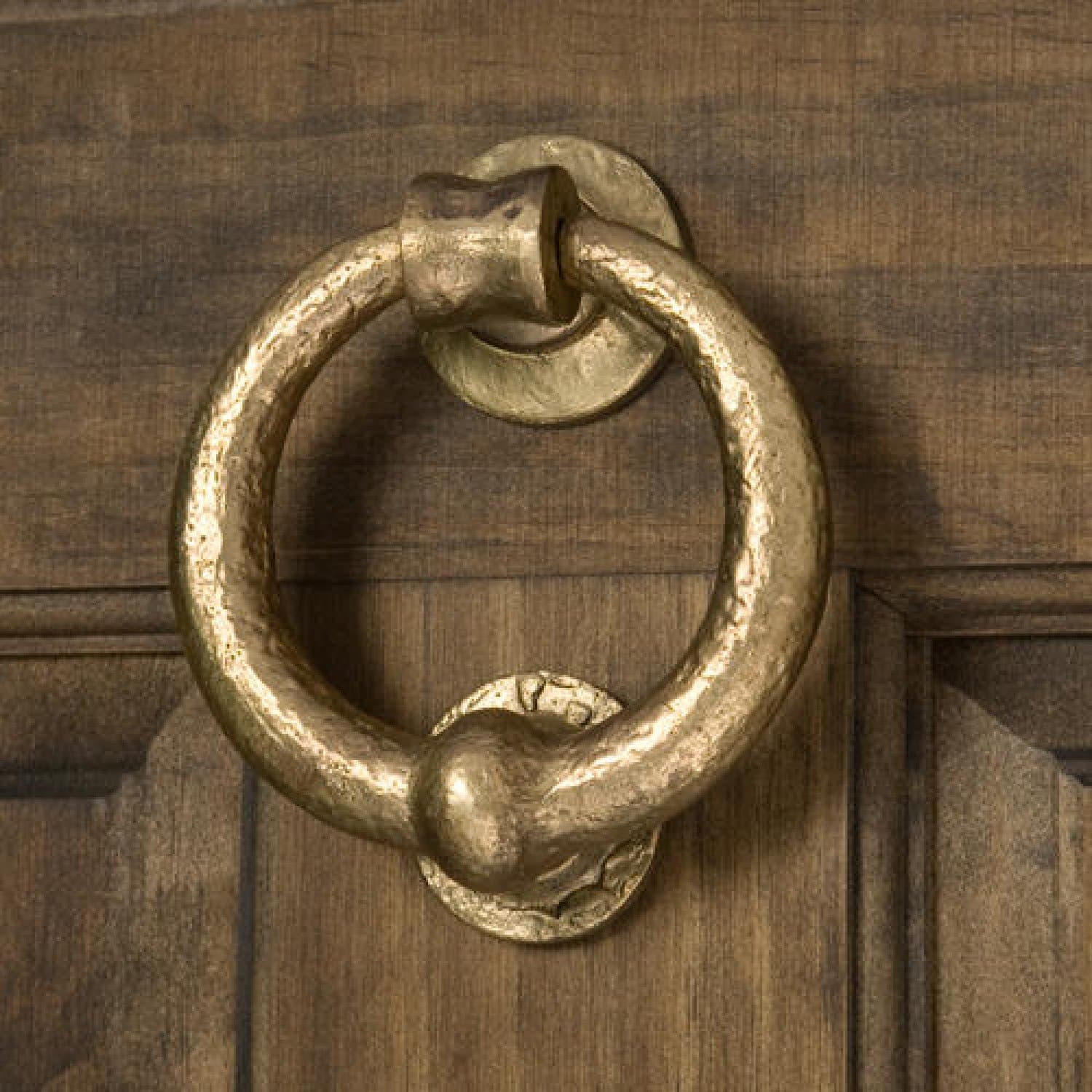 Casa Hardware Solid Bronze Deluxe Ring Door Knocker - Living Bronze
