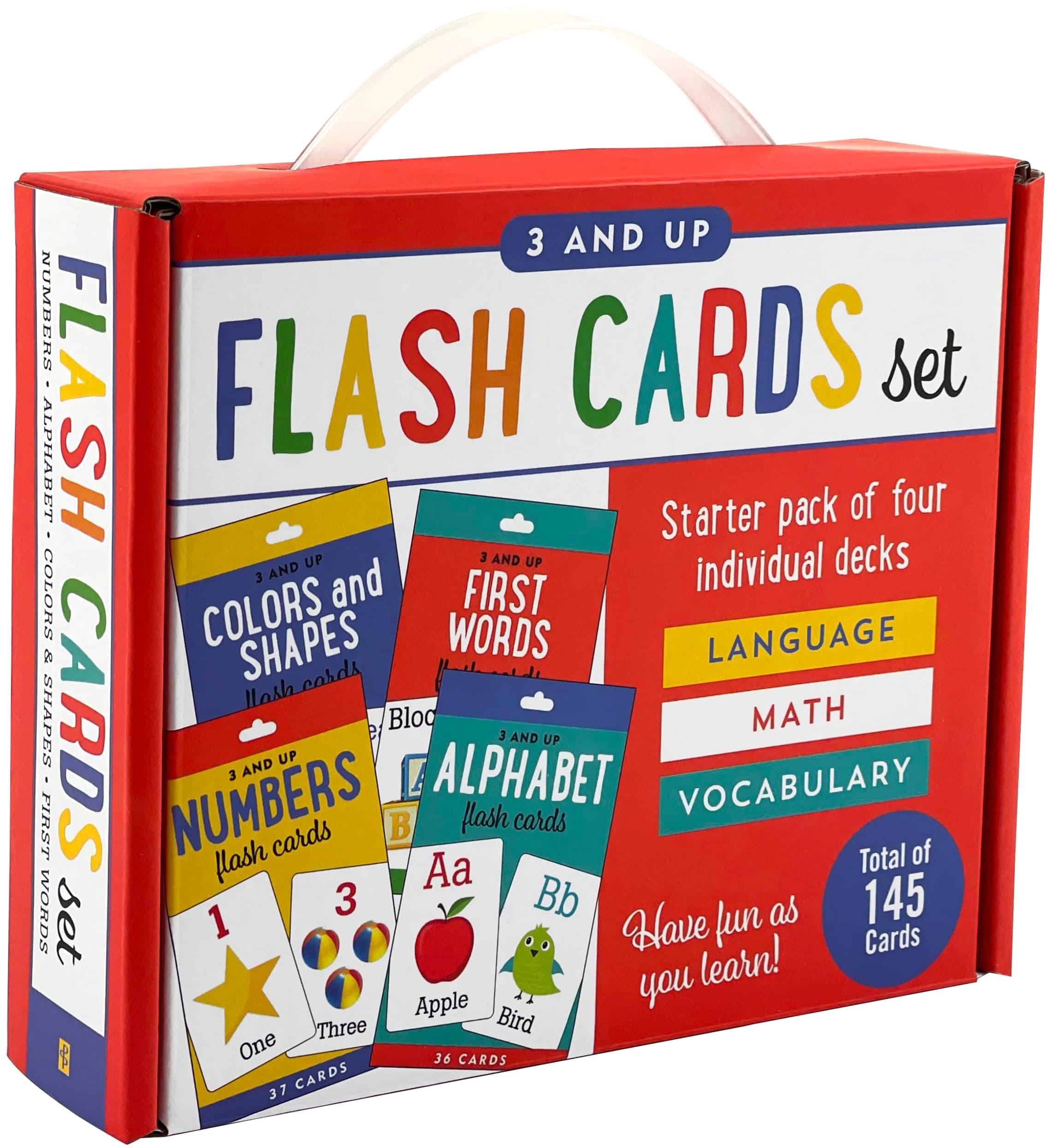 Peter Pauper Press Flash Cards Value Pack - Set of 4 (Alphabet, First Words, Numbers, Colors & Shapes)