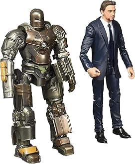 Hasbro Marvel Legends Studios 6 Inch Action Figure 10th Anniversary Series - Tony Stark - Iron Man Mark I