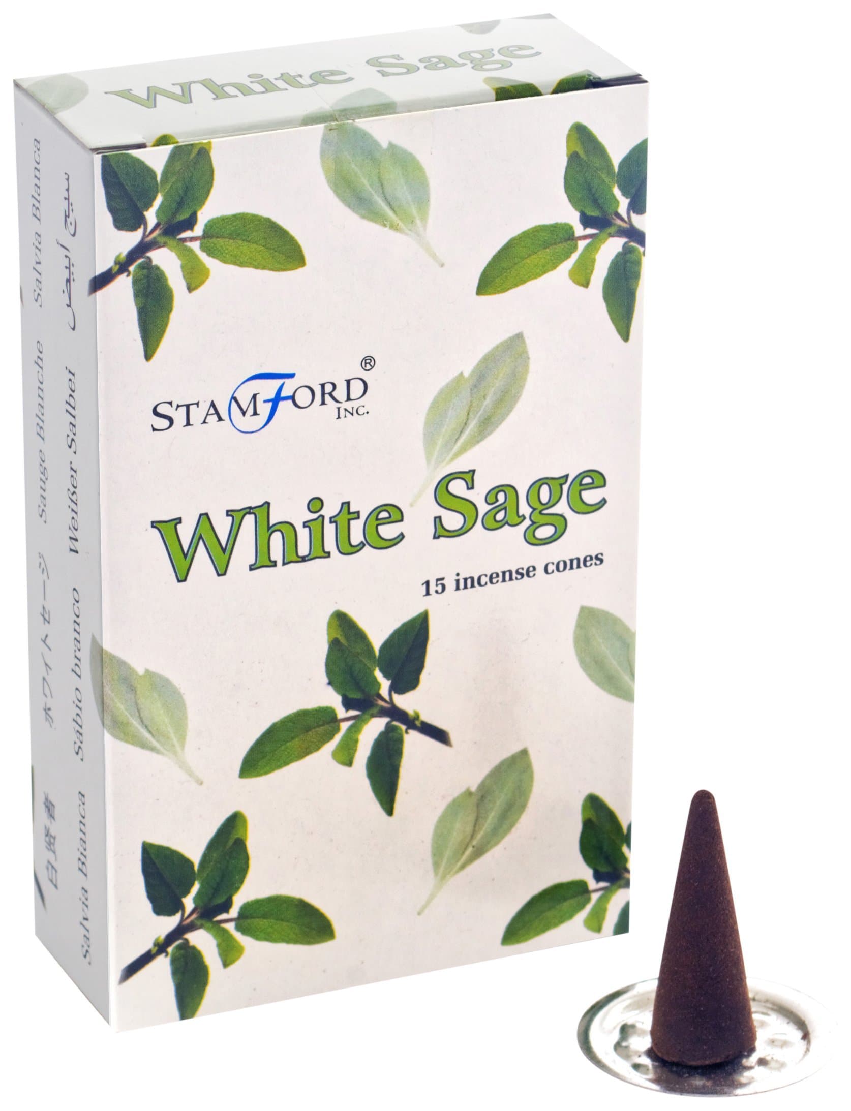 Stamford White Sage Incense Cone, 15-Piece