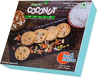 Bhagat's Heera Sweet Son Roll with Almonds & Pistachio, Coconut 250g (Coconut flavoured 250gm)