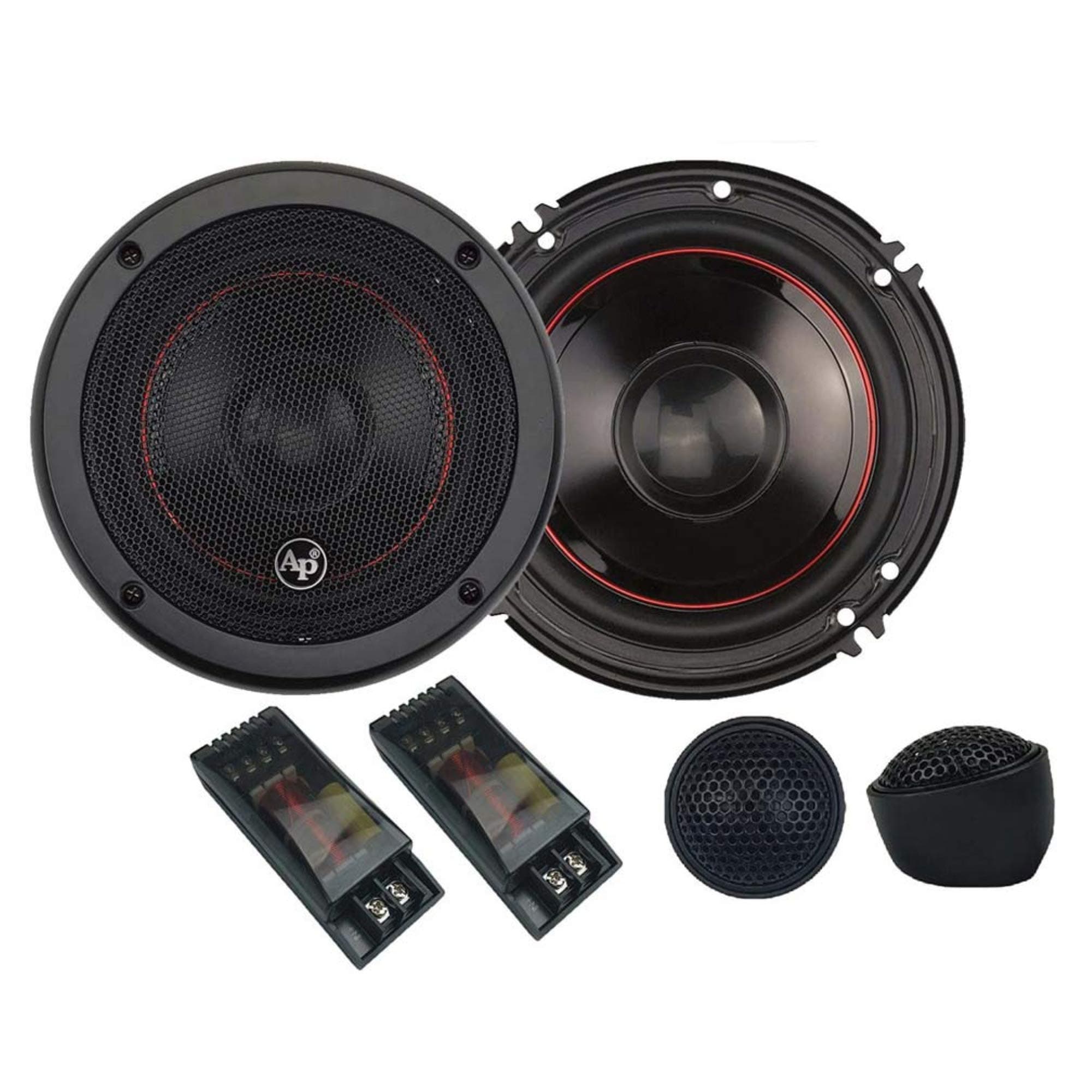 6.75" Component Speaker System 175W RMS 30mm PEI Tweeter Pair Audiopipe CSL-600