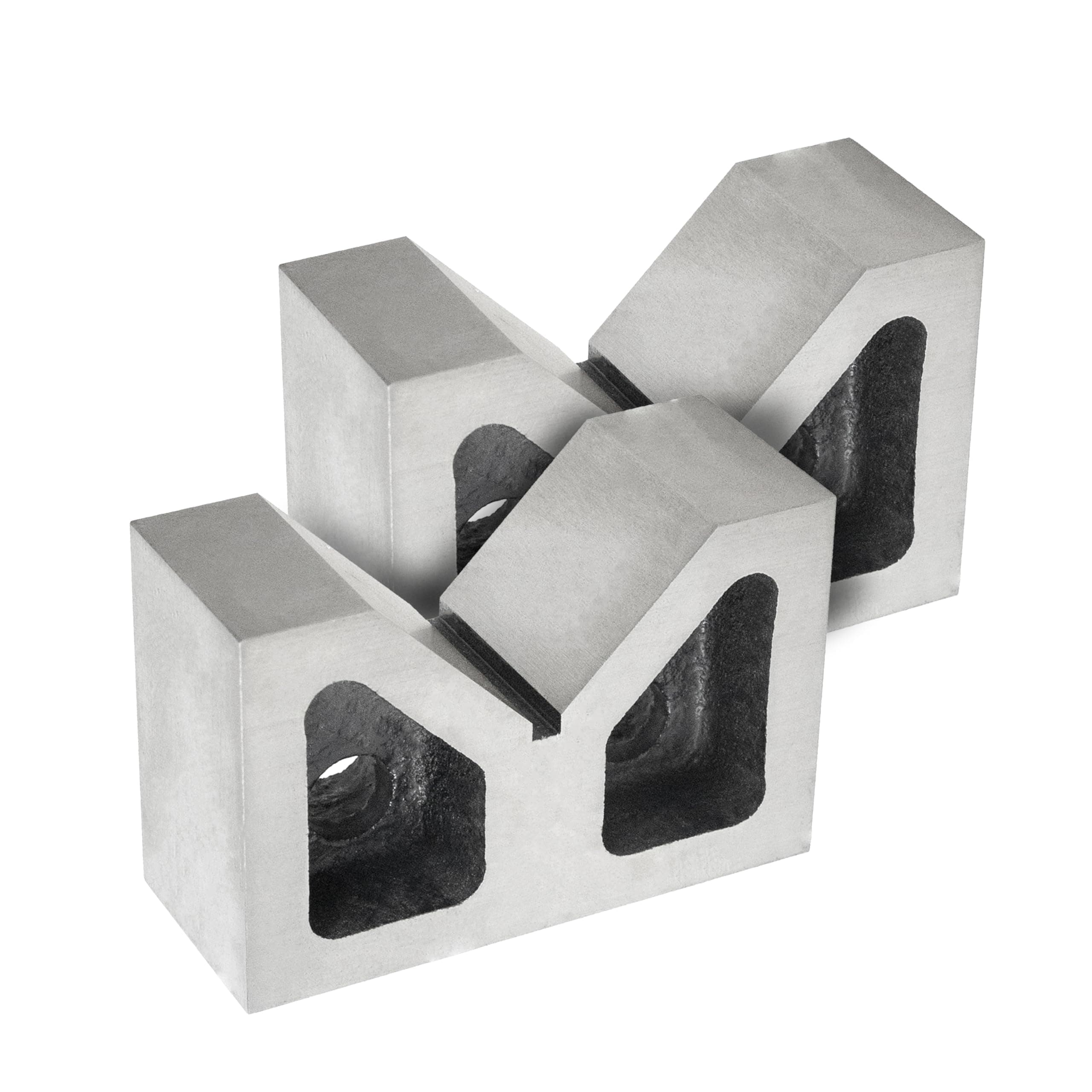 TEXALAN(R) 4 x 2-1/4 x 2-5/8 Inch Cast Iron V Block Set - High-Quality, Machined Square and Parallel - Perfect for Holding Large Jobs