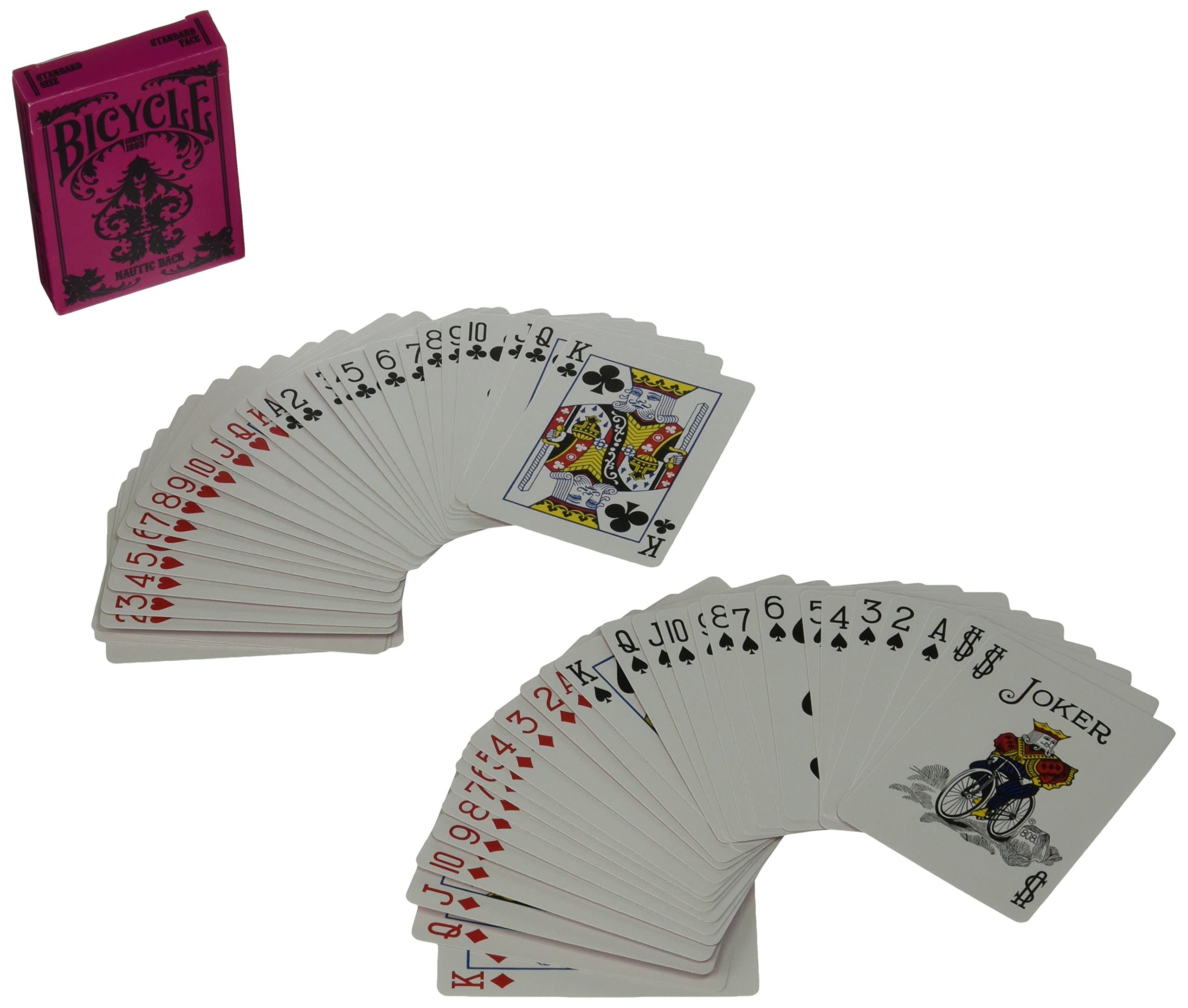 BicycleNautic Back Playing Cards - Pink Deck
