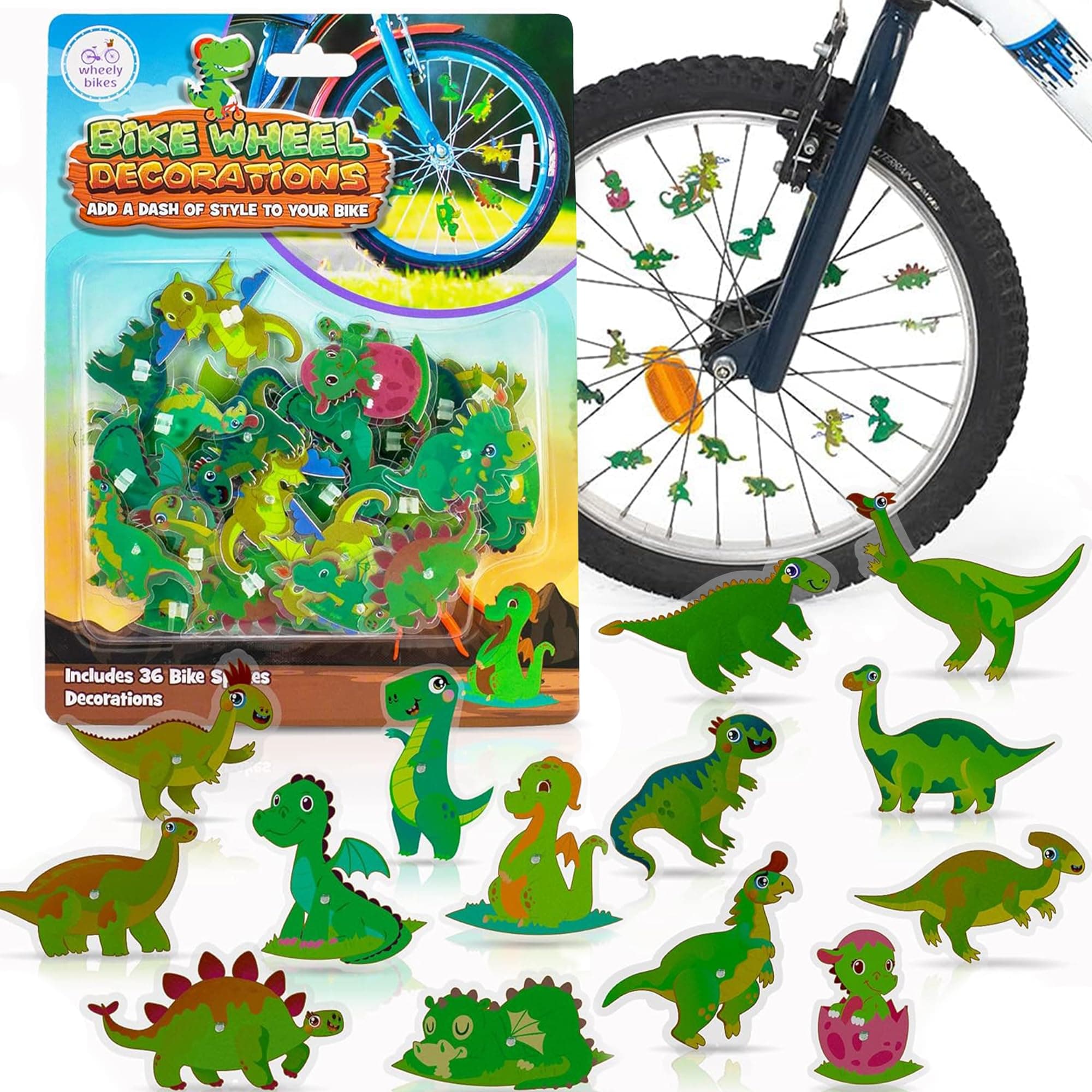 Bike Wheel Dinosaurs Spokes