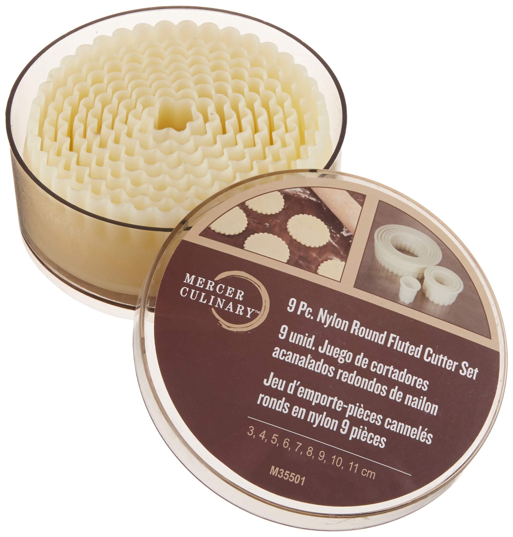 9-Piece Round Fluted Nylon Cutter Set