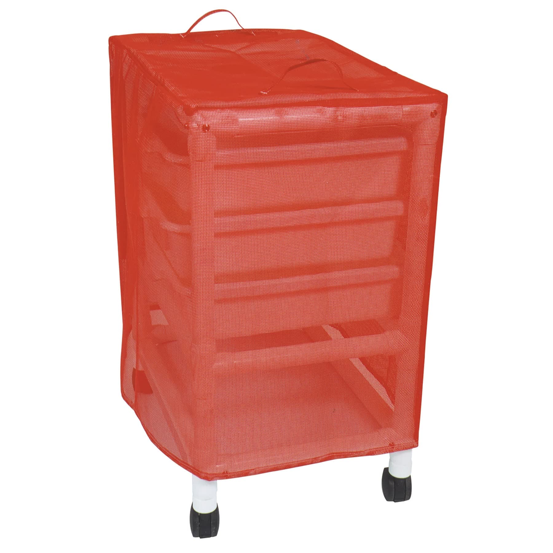 Standard Crash Cart Cover, Red Mesh