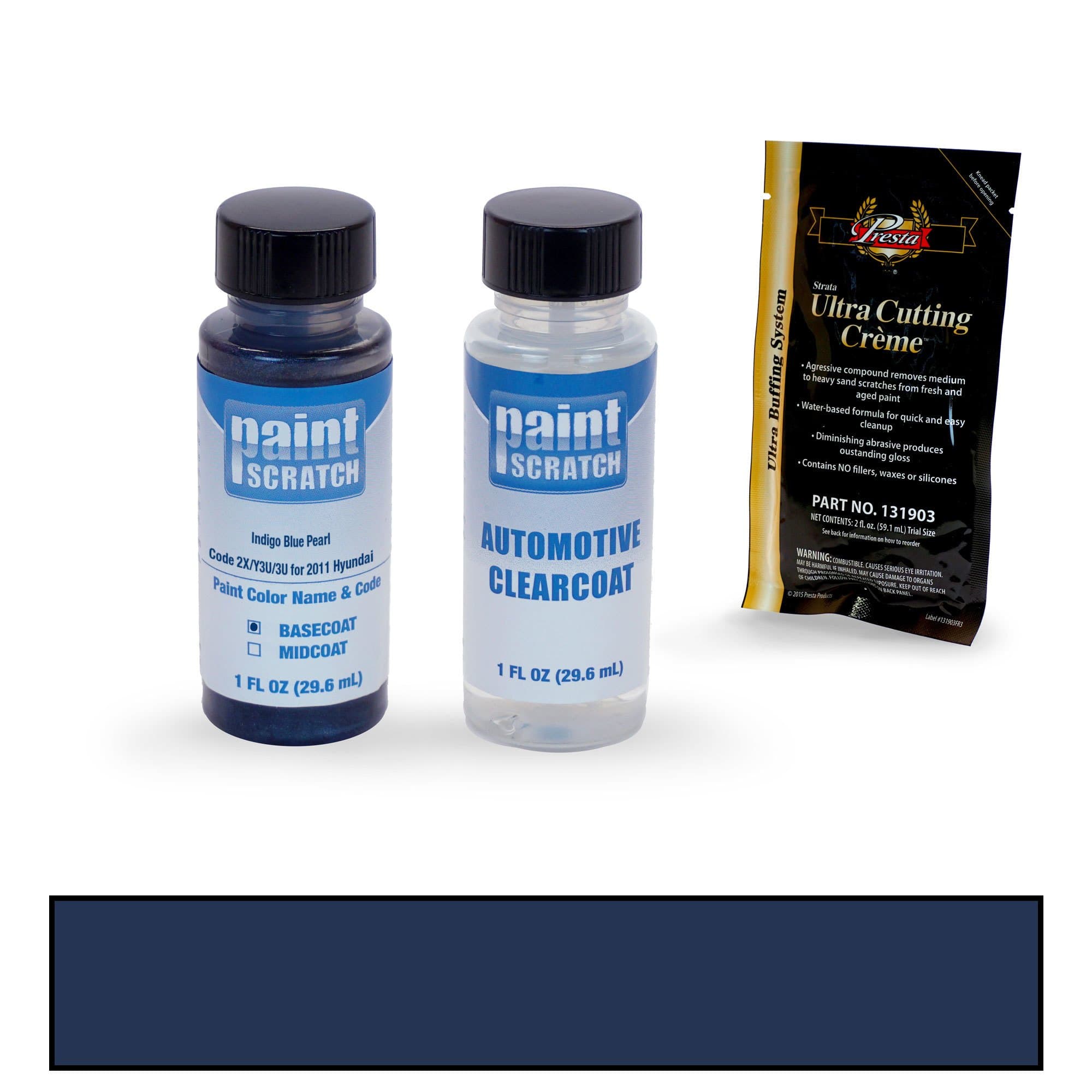 Touch Up Paint Bottle Car Scratch Repair Kit - Compatible/Replacement for 2011 Hyundai Sonata Indigo Blue Pearl (Color Code: 2X/Y3U/3U)