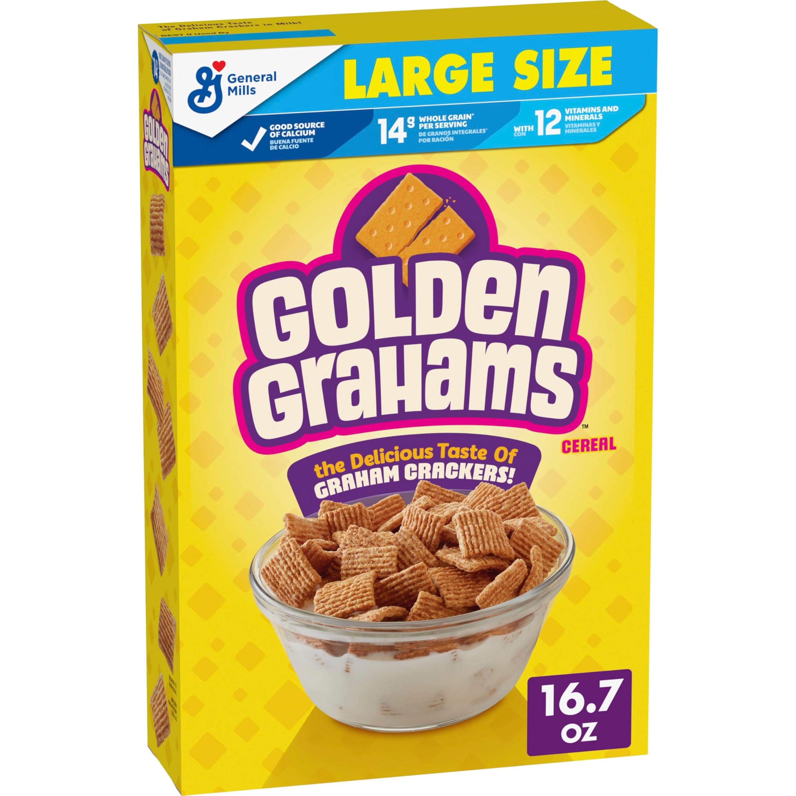 Breakfast Cereal, Graham Cracker Taste, Made with Whole Grain, Large Size, 16.7 oz