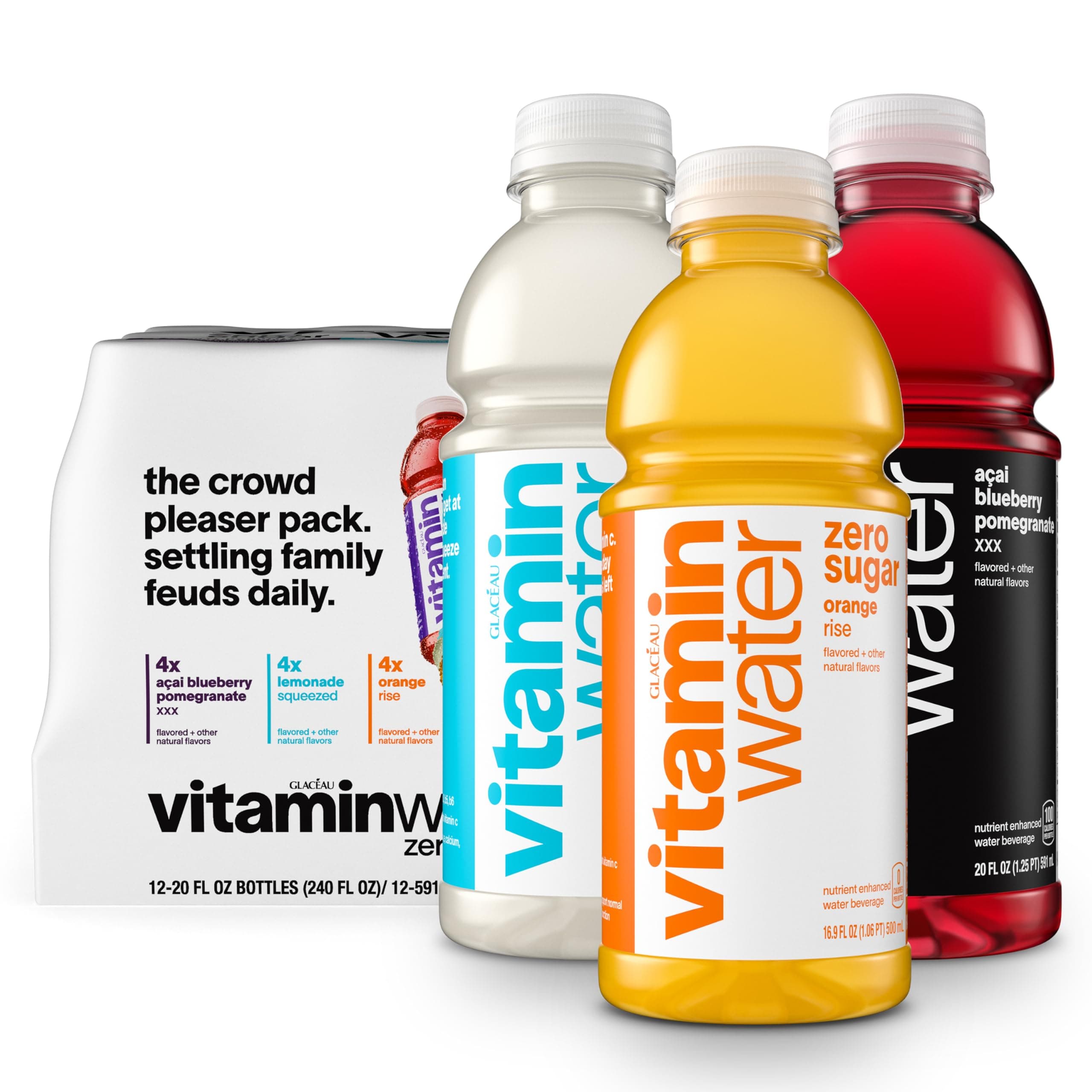 vitaminwater zero Variety Pack, 20 fl oz, 12 Count