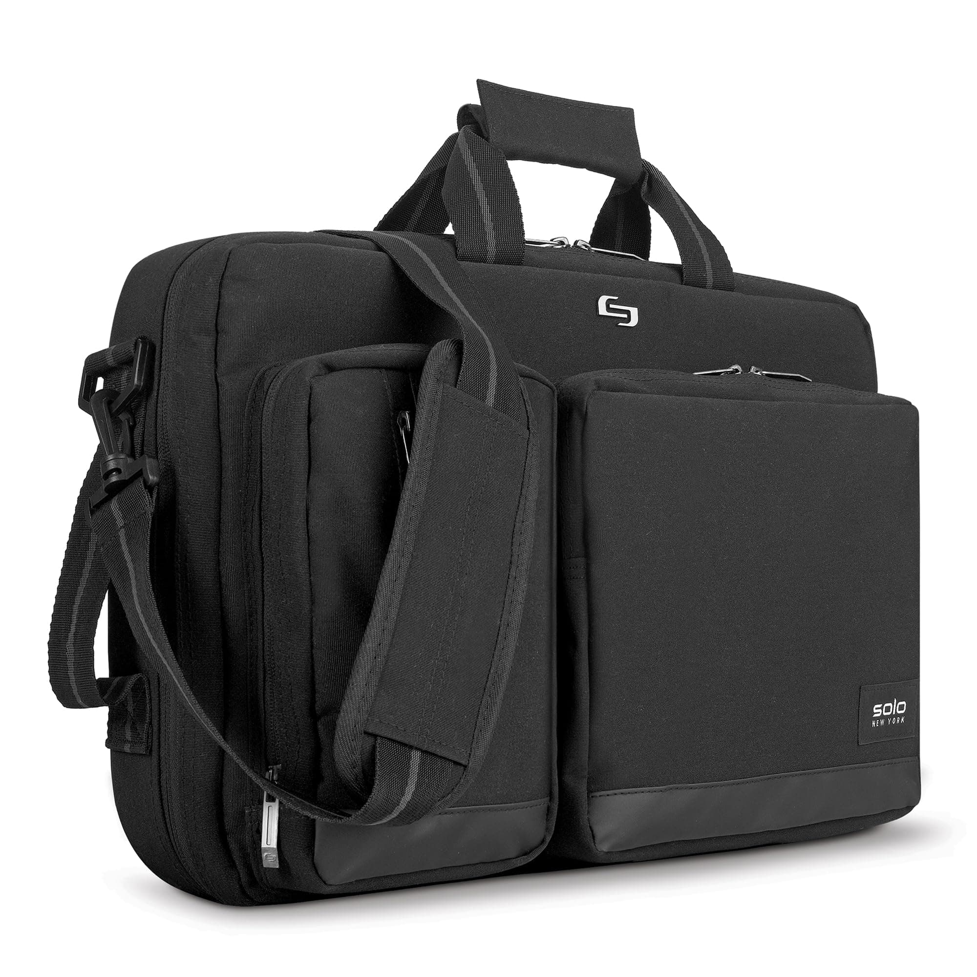 Solo New York Duane Hybrid Laptop Briefcase, Black