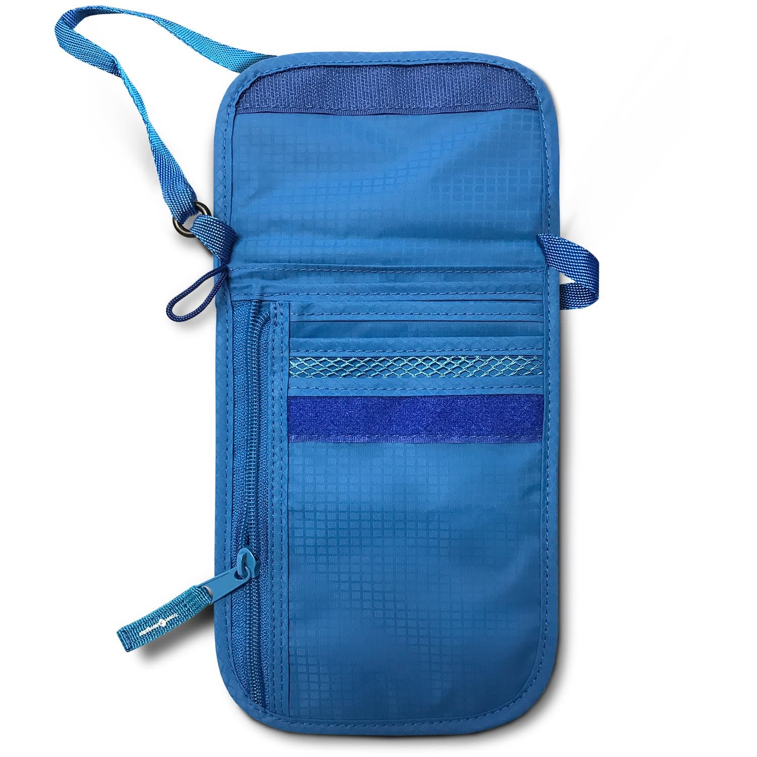 RFID Blocking Neck Stash Passport, Unisex, Blue