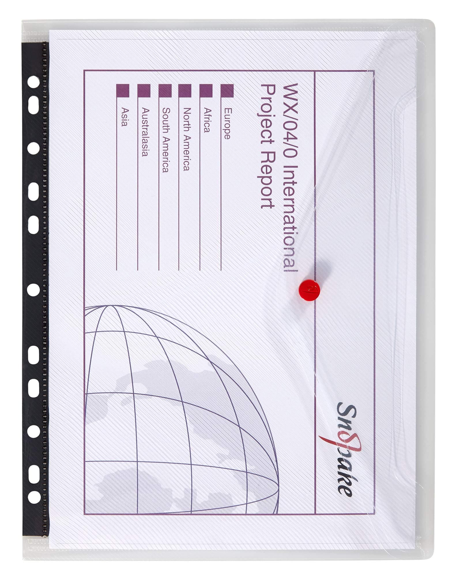 A4 Polyfile RingBinder Popper Wallet – Clear [Pack of 5] Ref: 12566