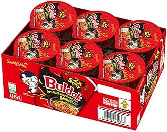 Samyang 2X Buldak Spicy Hot Chicken Stir Fried Cup Noodles (Pack of 6)