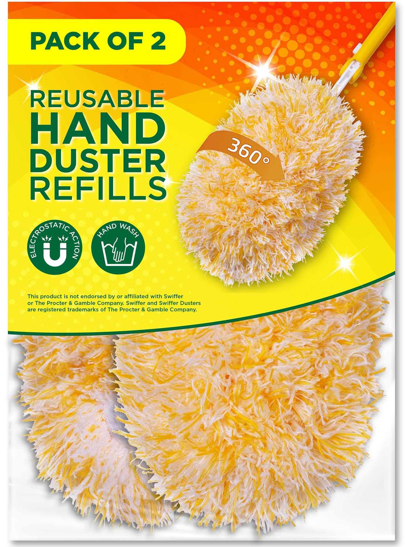 2-Pack Reusable Refills Compatible with Swiffer Duster